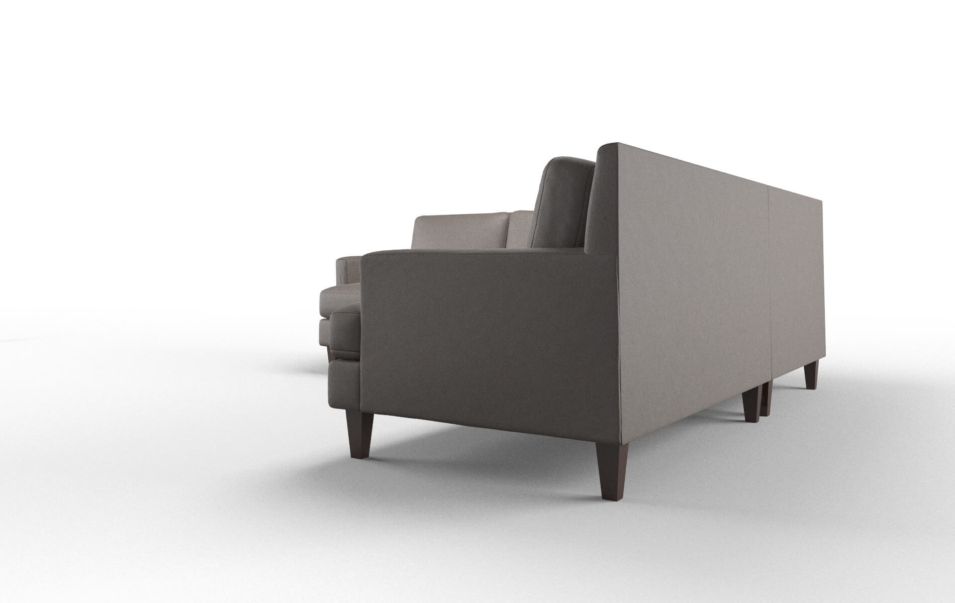 Marseille Cosmo Chocolate Sectional espresso legs 4