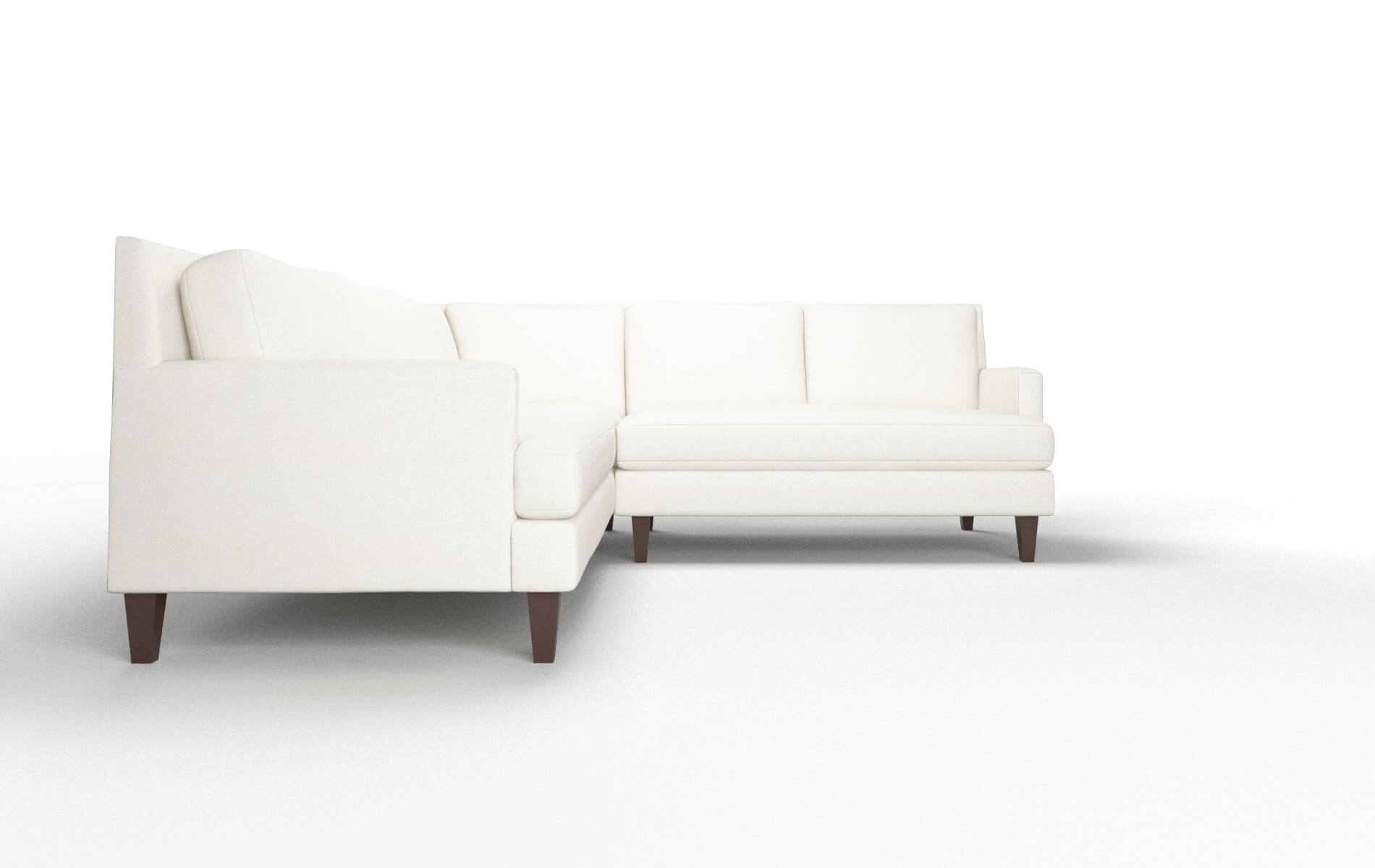 Marseille Cosmo Ivory Sectional espresso legs 2