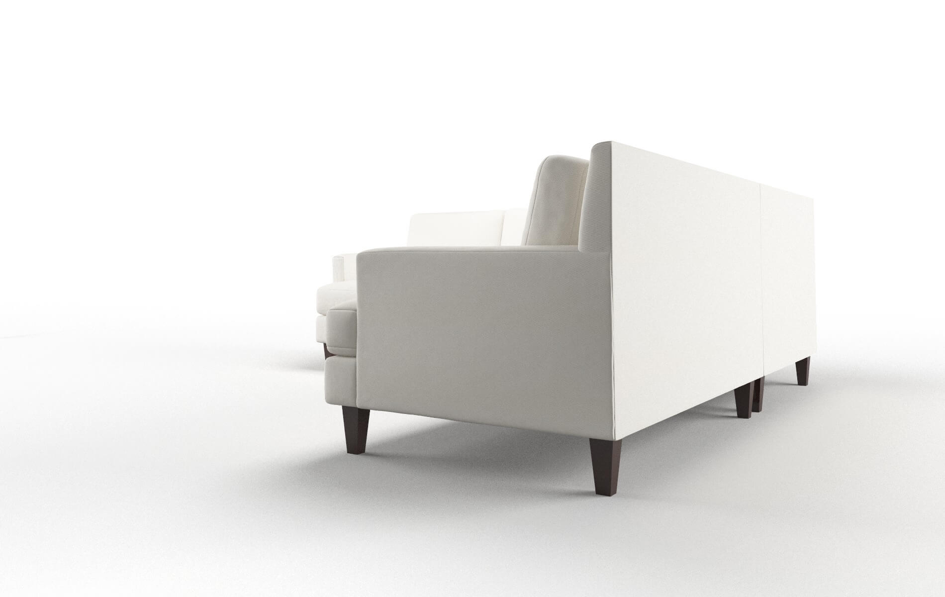 Marseille Cosmo Ivory Sectional espresso legs 4