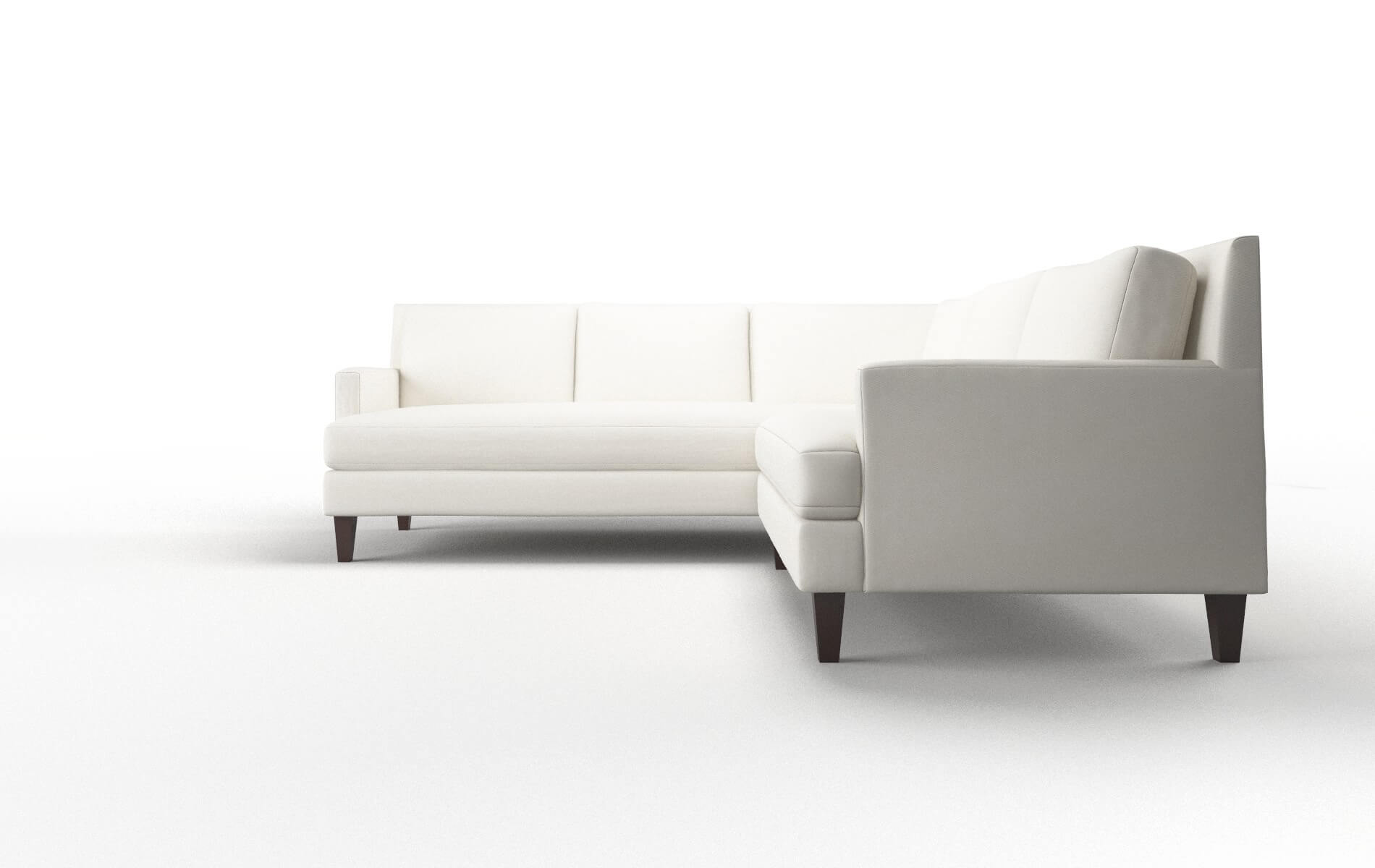 Marseille Cosmo Ivory Sectional espresso legs 5