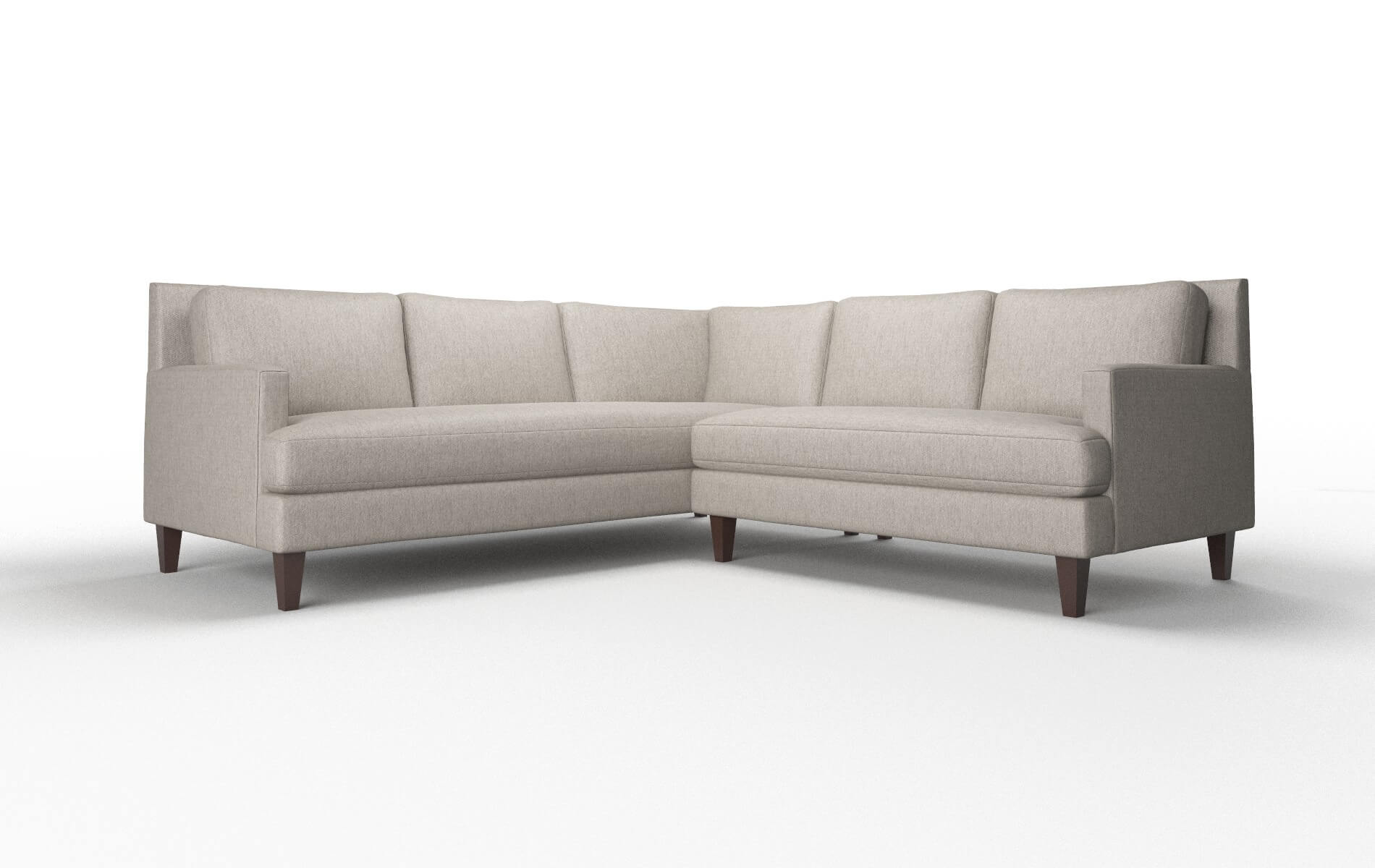 Marseille Cosmo Taupe Sectional espresso legs 1