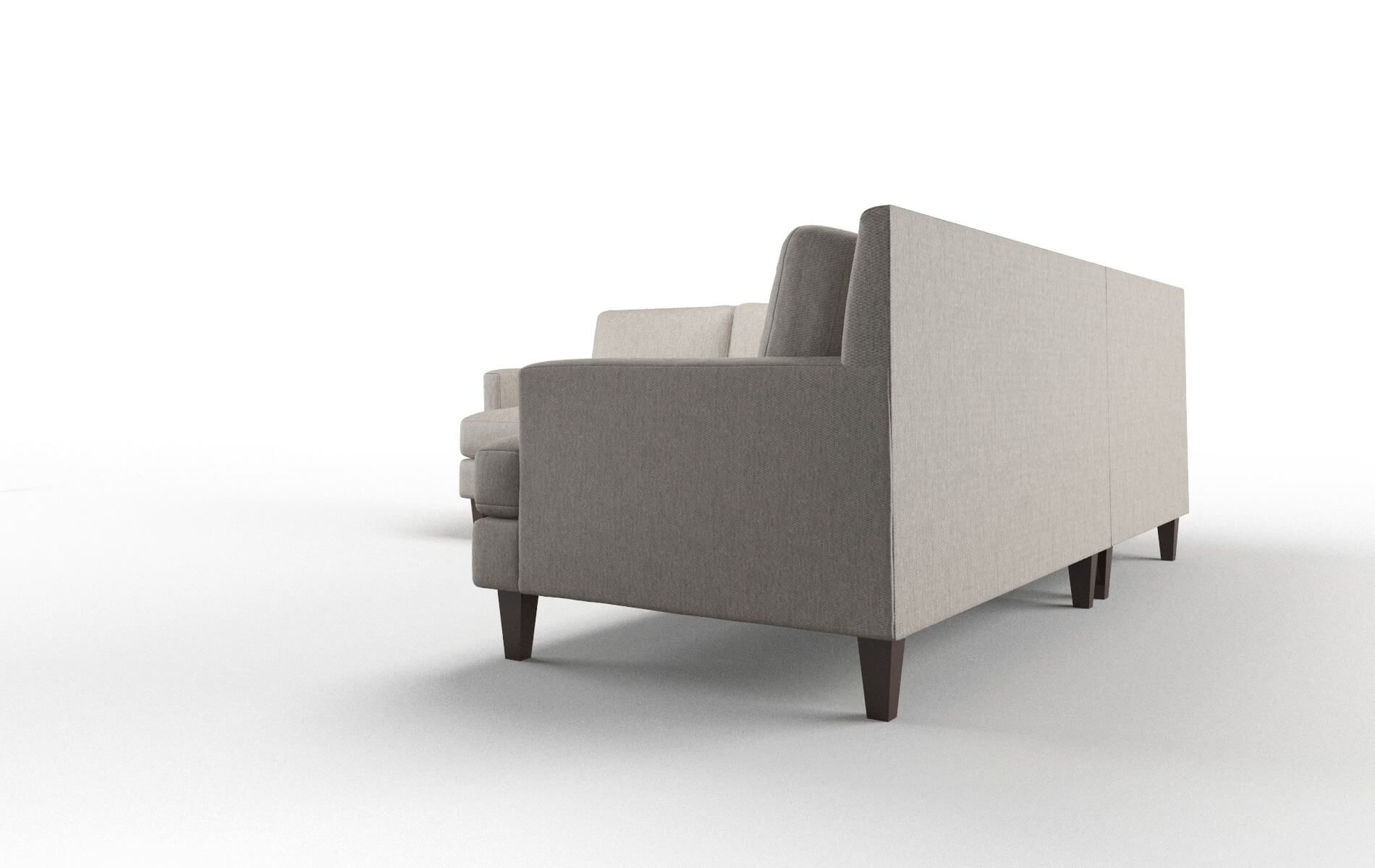 Marseille Cosmo Taupe Sectional espresso legs 4
