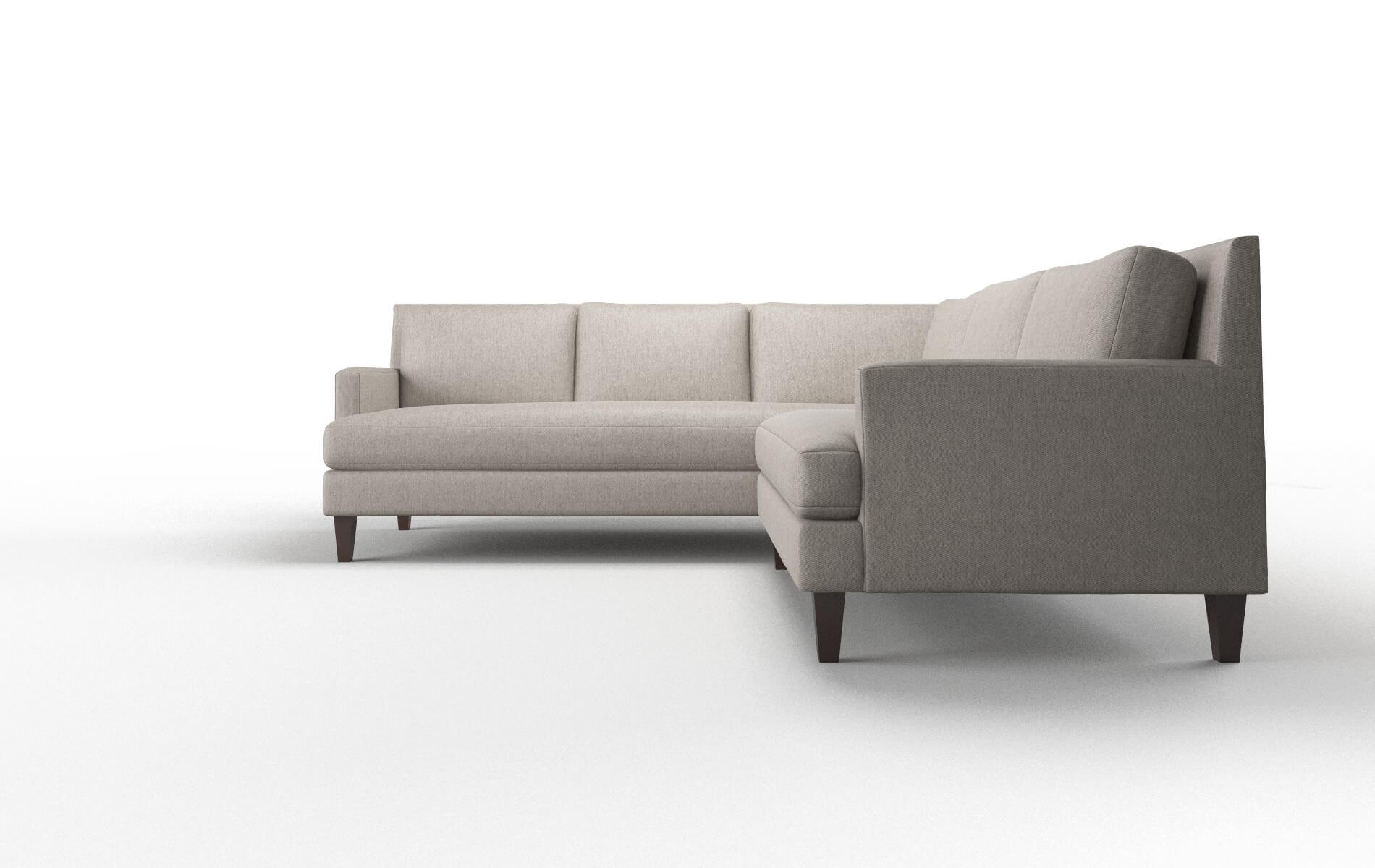 Marseille Cosmo Taupe Sectional espresso legs 5