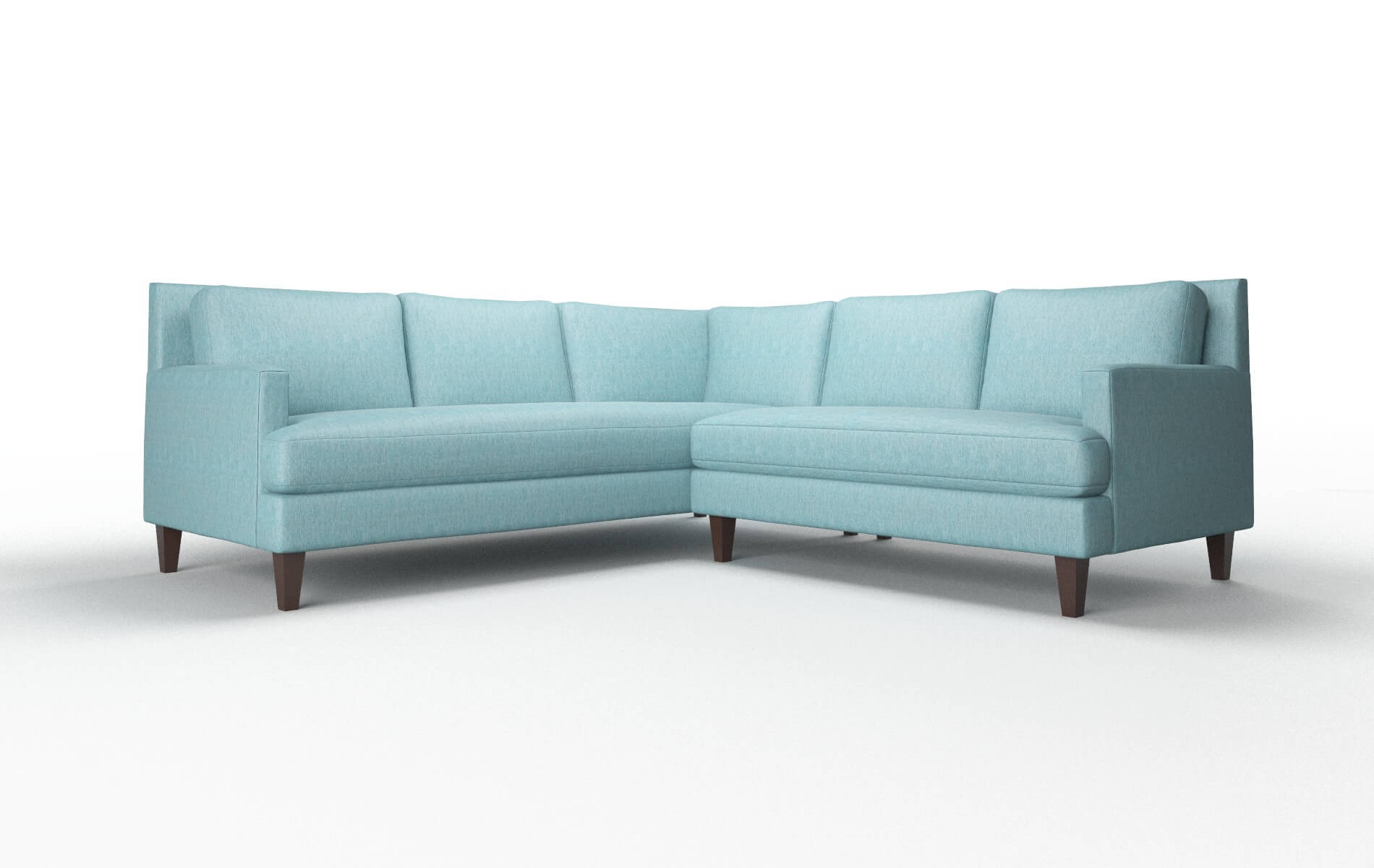 Marseille Cosmo Turquoise Sectional espresso legs 1