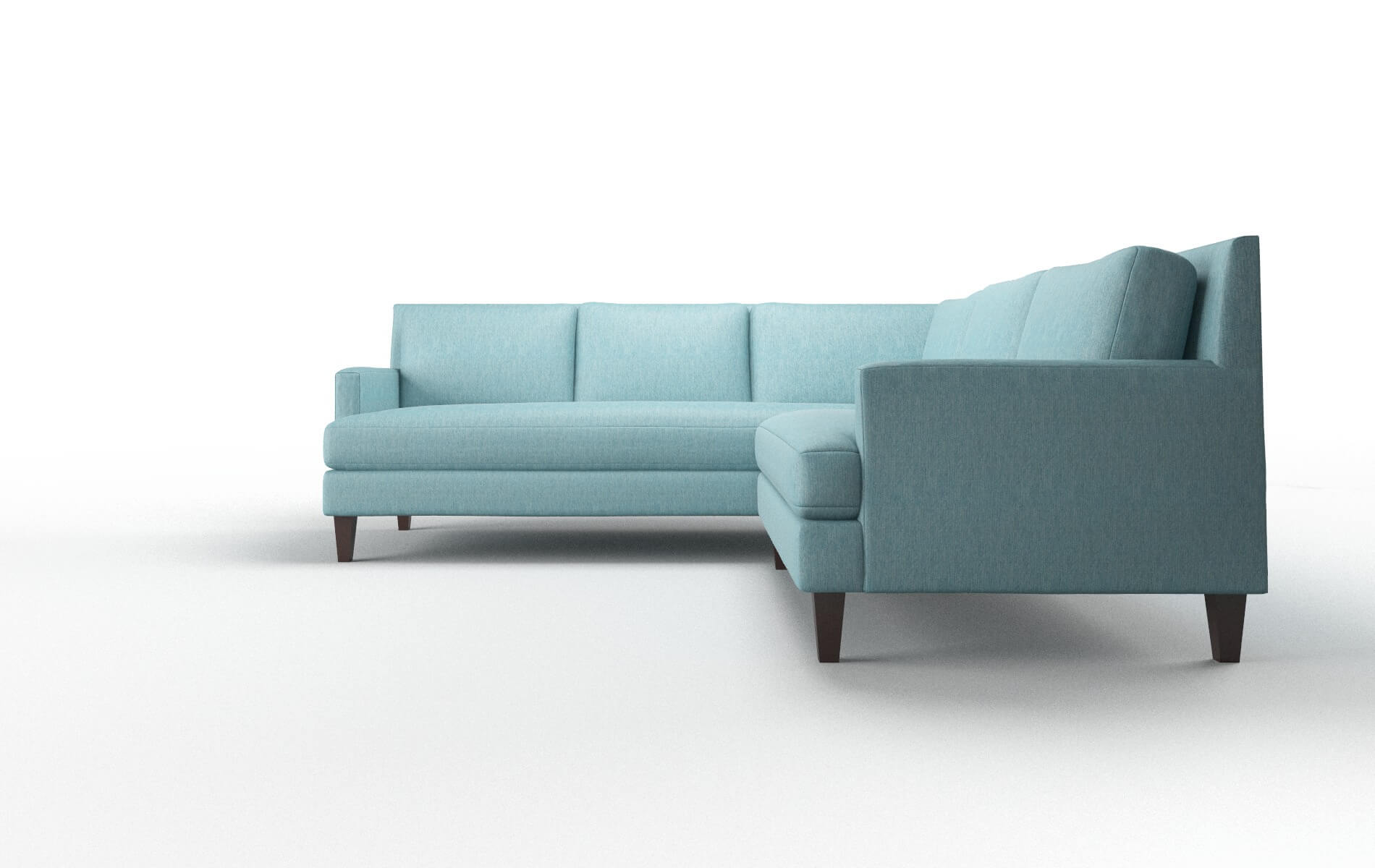 Marseille Cosmo Turquoise Sectional espresso legs 5
