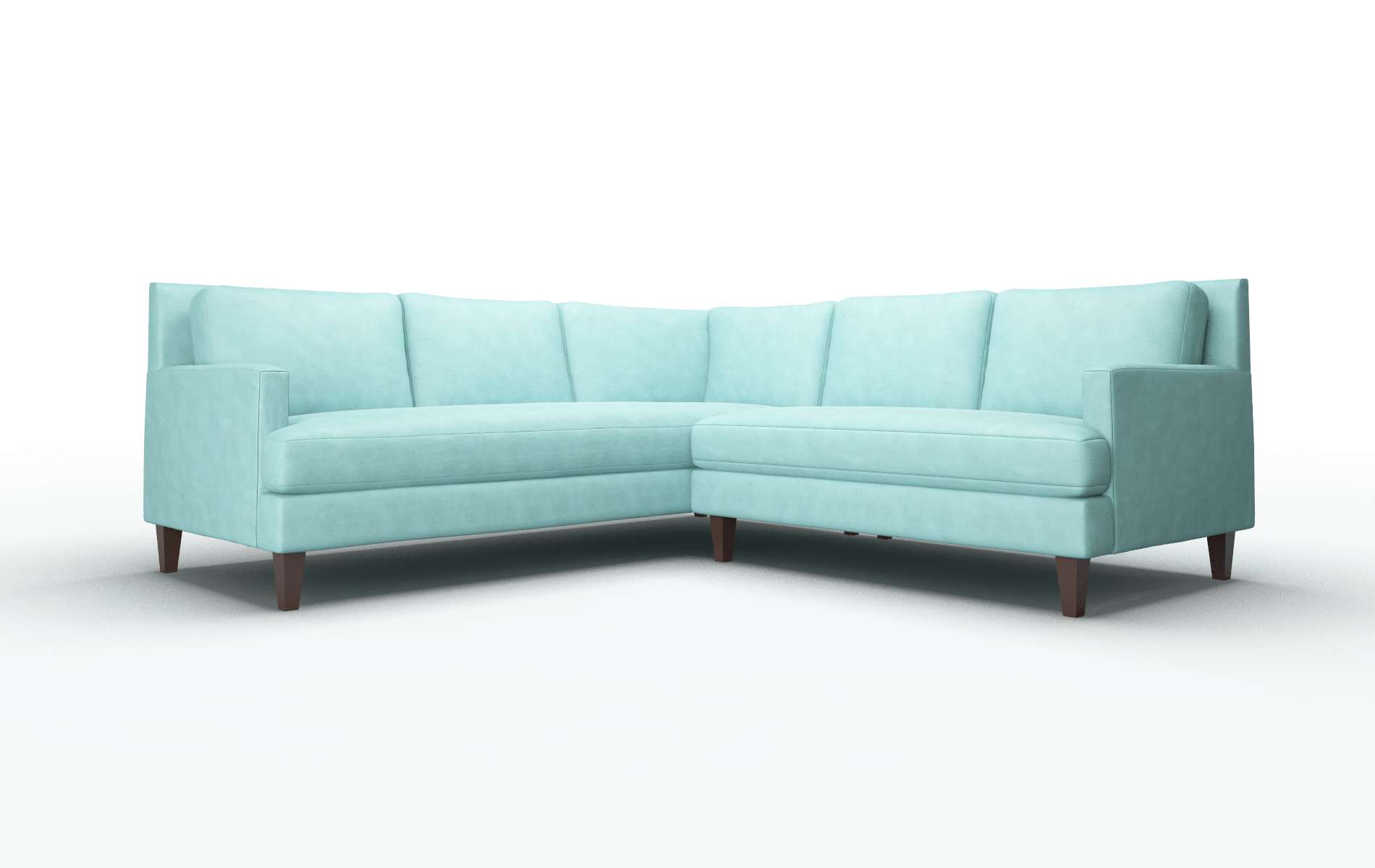 Marseille Curious turquoise Sectional Espresso Legs  1