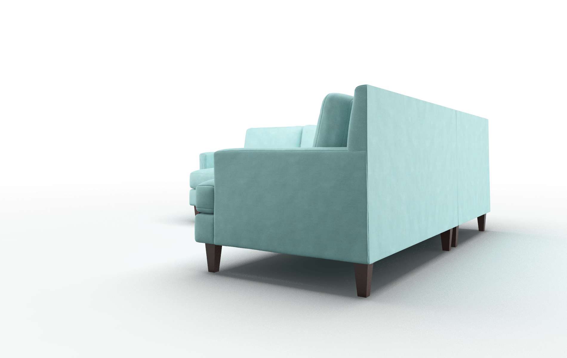Marseille Curious Turquoise Sectional espresso legs 4