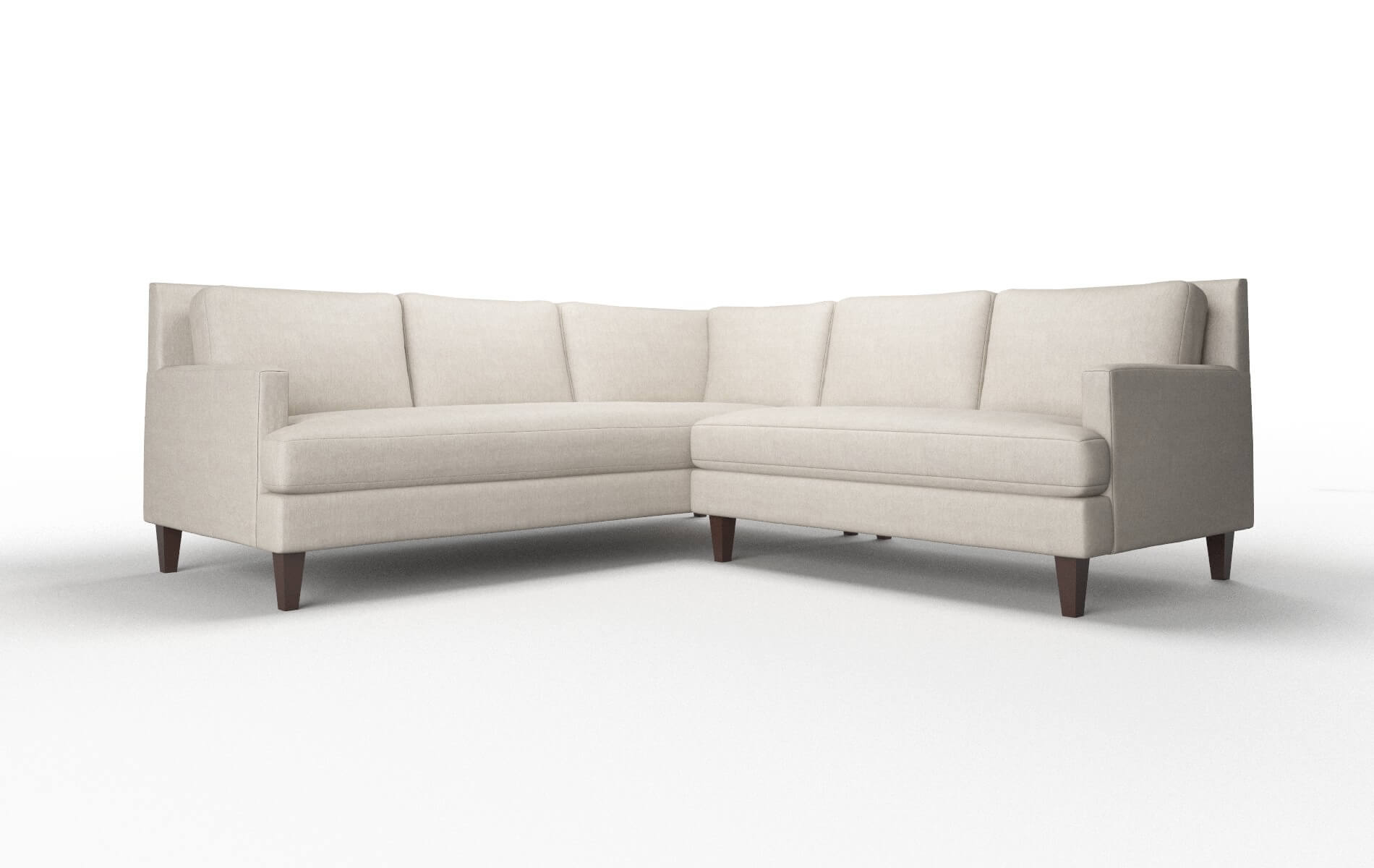 Marseille Derby linen Sectional Espresso Legs  1