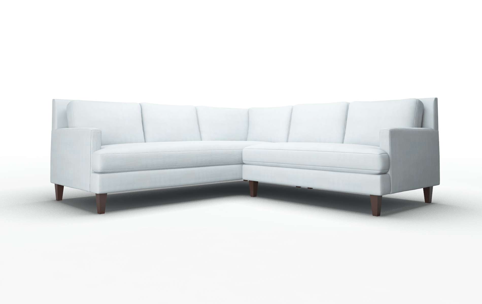 Marseille Hathaway Aqua Sectional espresso legs 1