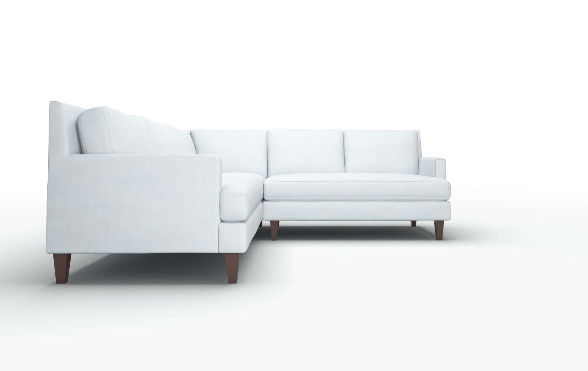 Marseille Hathaway Aqua Sectional espresso legs 2