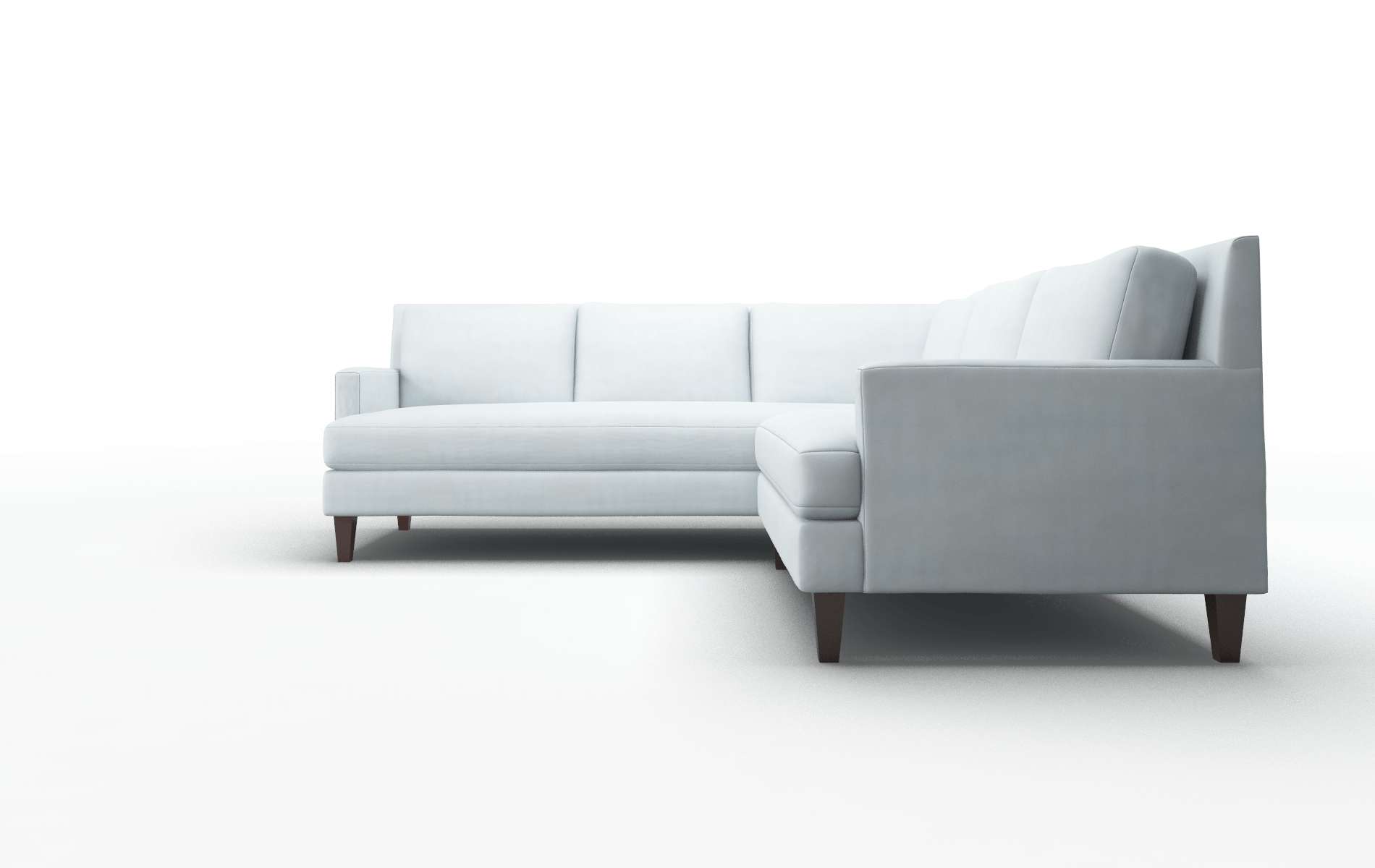 Marseille Hathaway Aqua Sectional espresso legs 5
