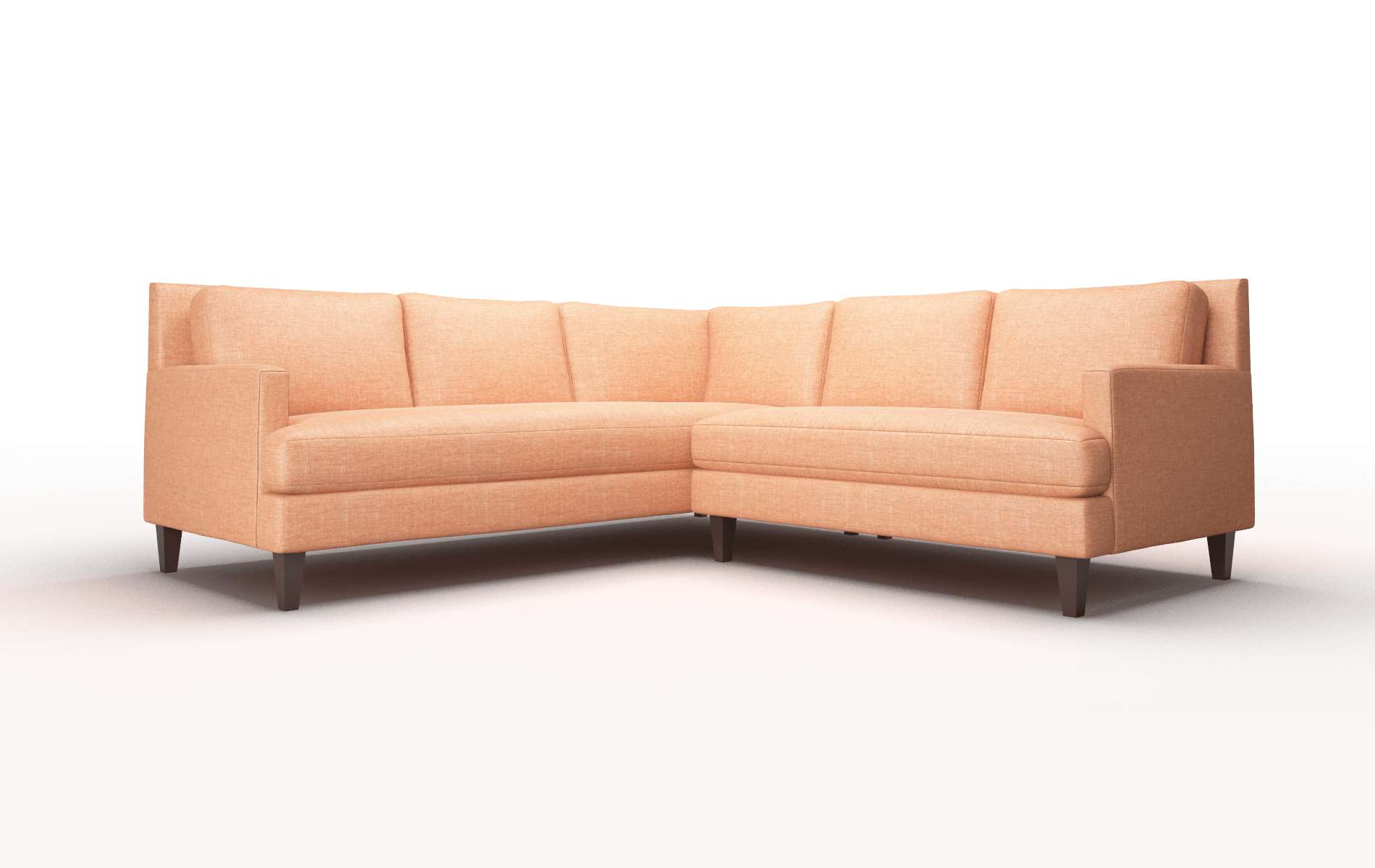 Marseille Hepburn Appricot Sectional espresso legs 1