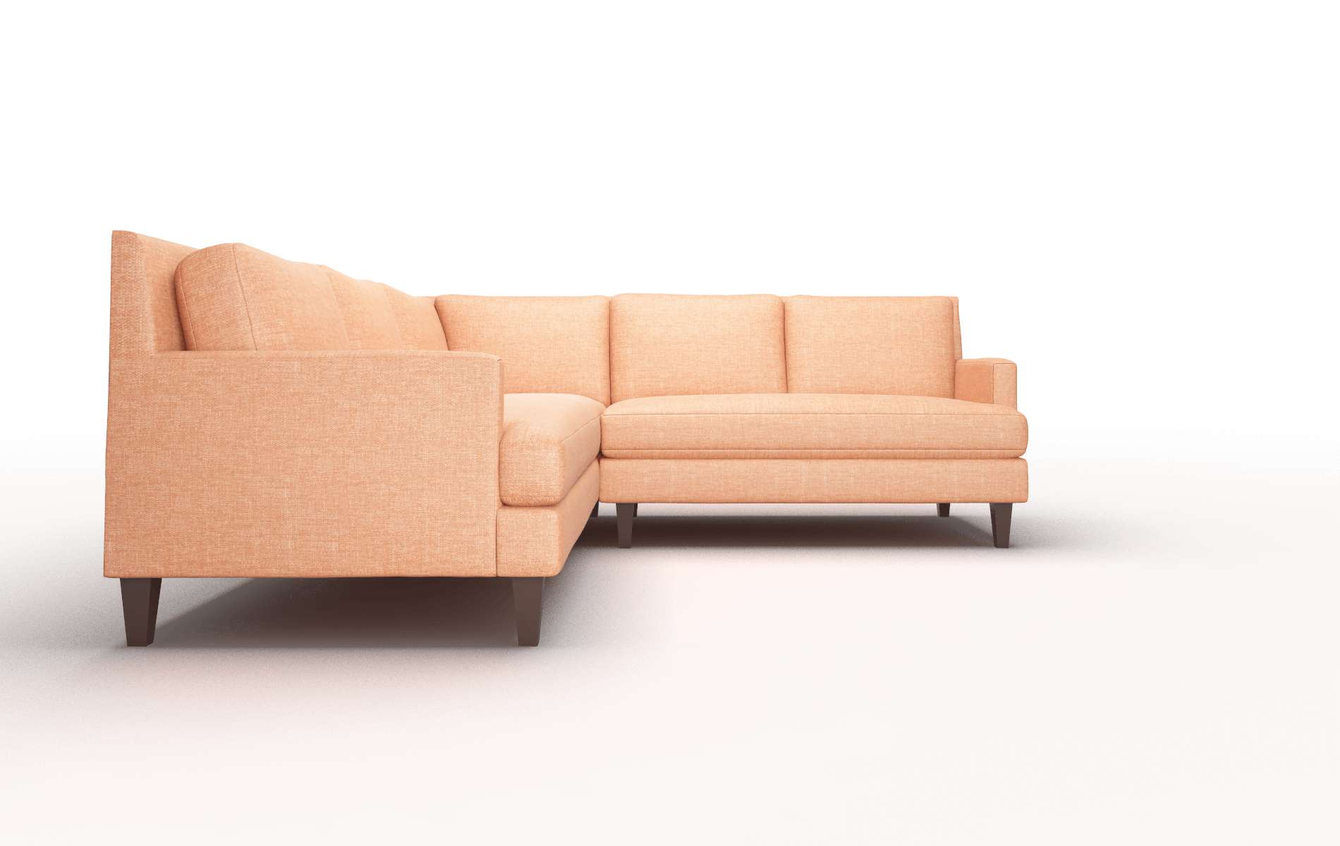 Marseille Hepburn Appricot Sectional espresso legs 2