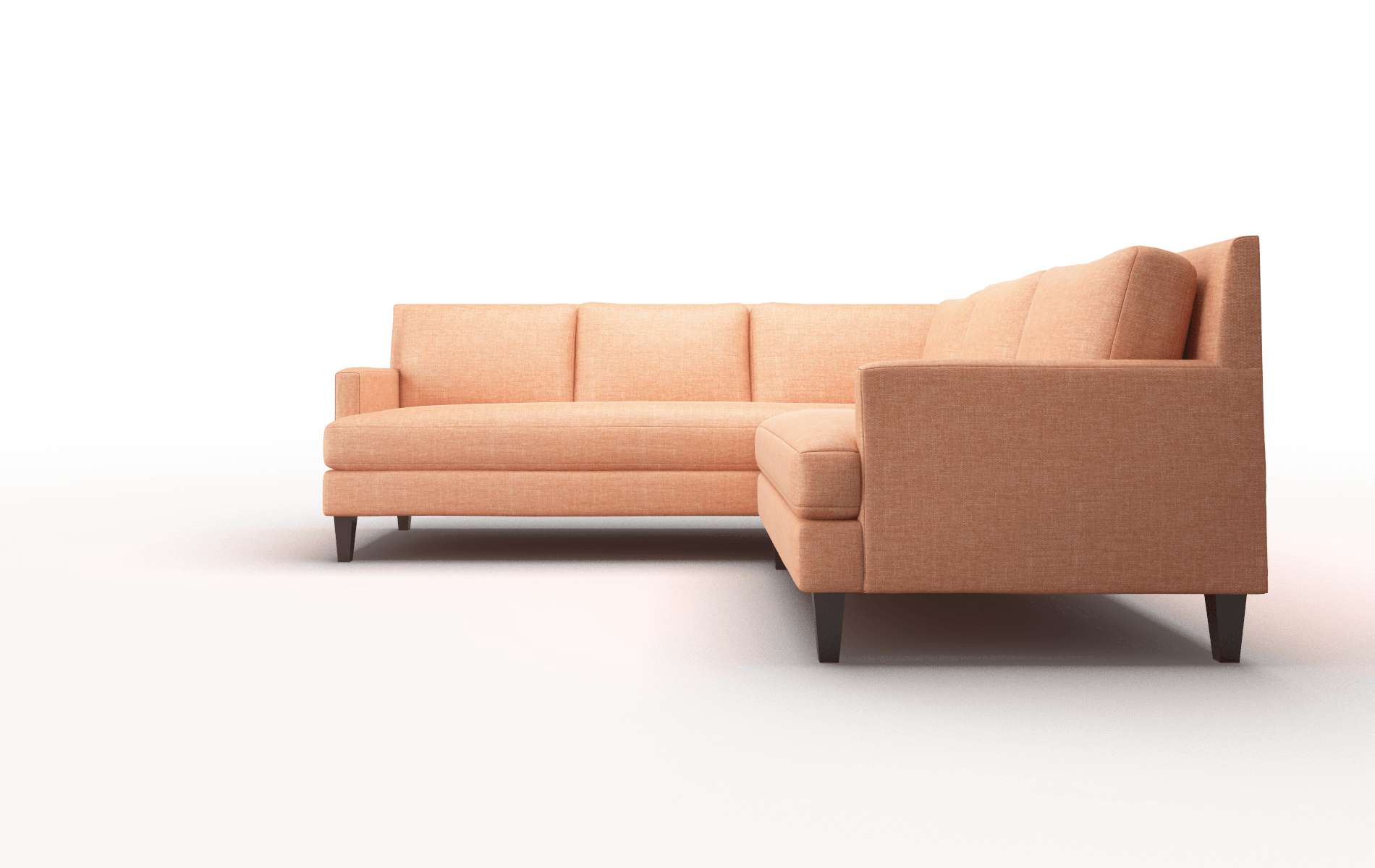 Marseille Hepburn Appricot Sectional espresso legs 5