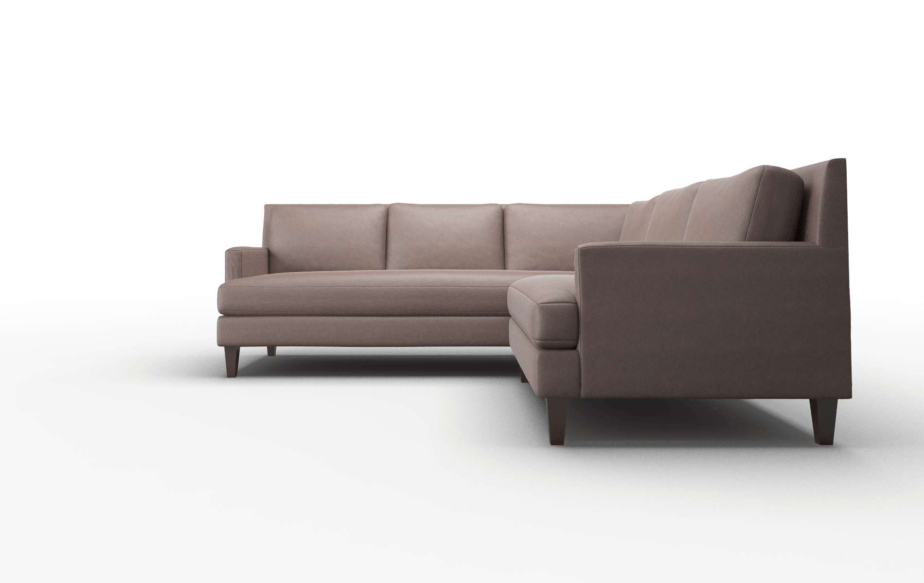 Marseille Insight Cafe Sectional espresso legs 5