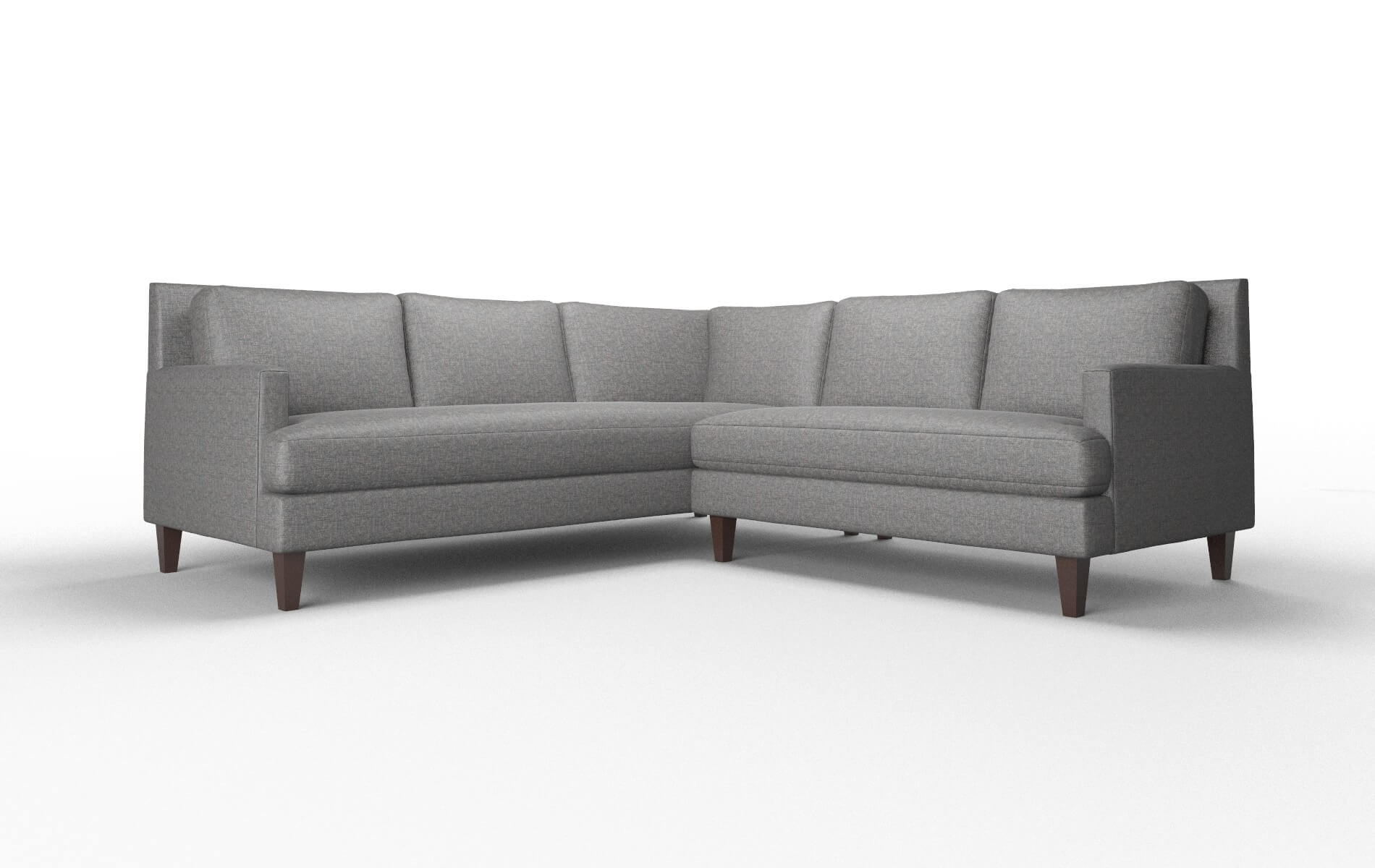 Marseille Insight Charcoal Sectional espresso legs 1