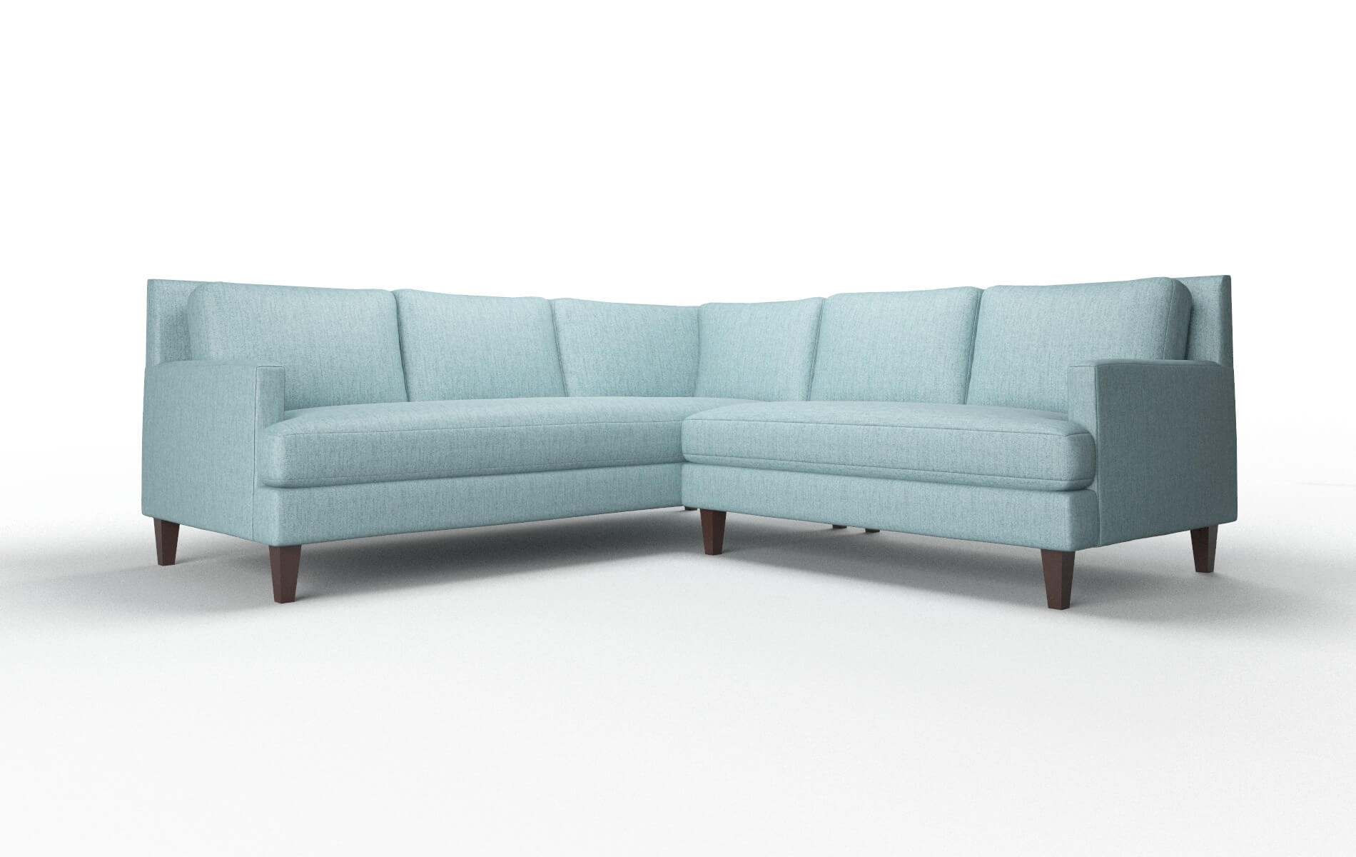 Marseille Insight Peacock Sectional espresso legs 1