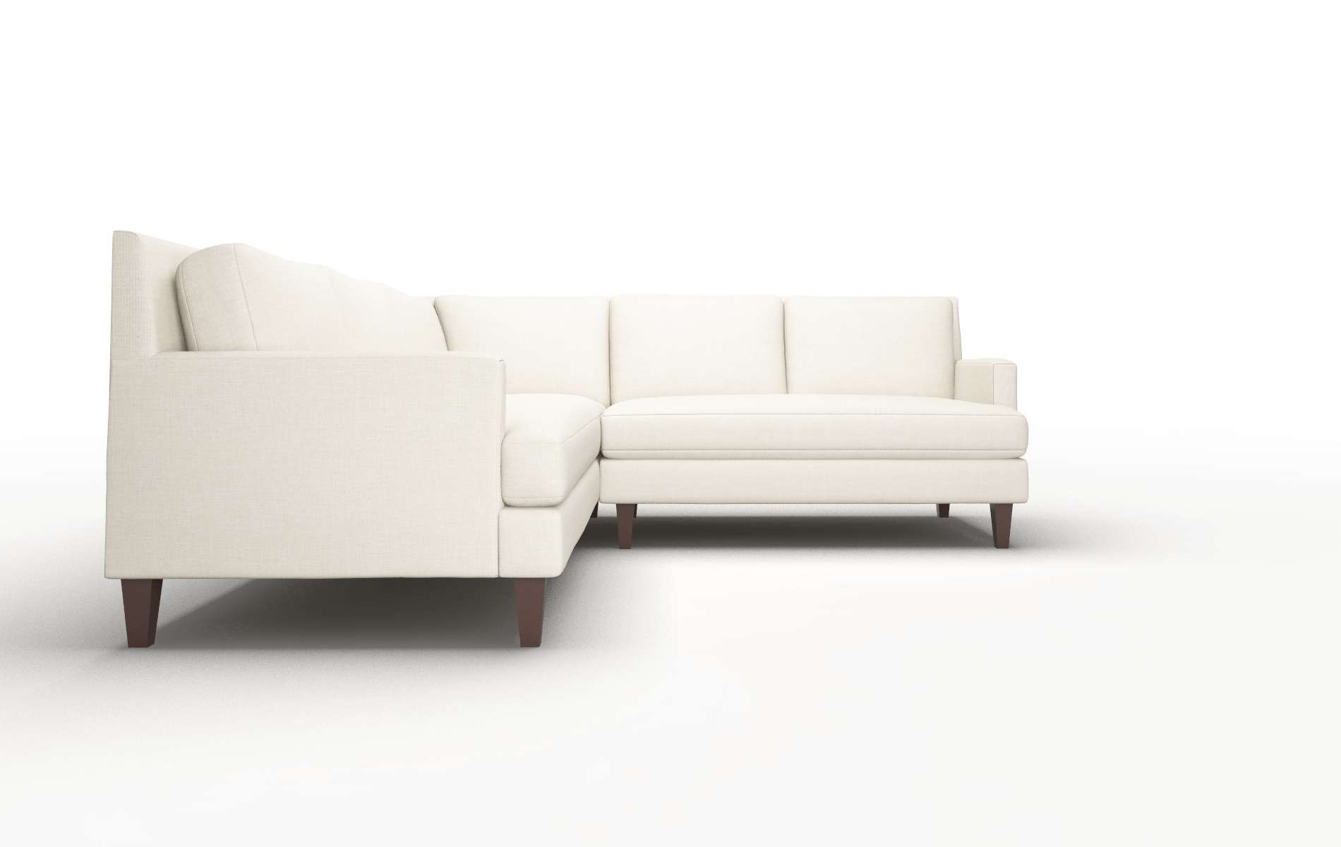 Marseille Keylargo Almond Sectional espresso legs 2