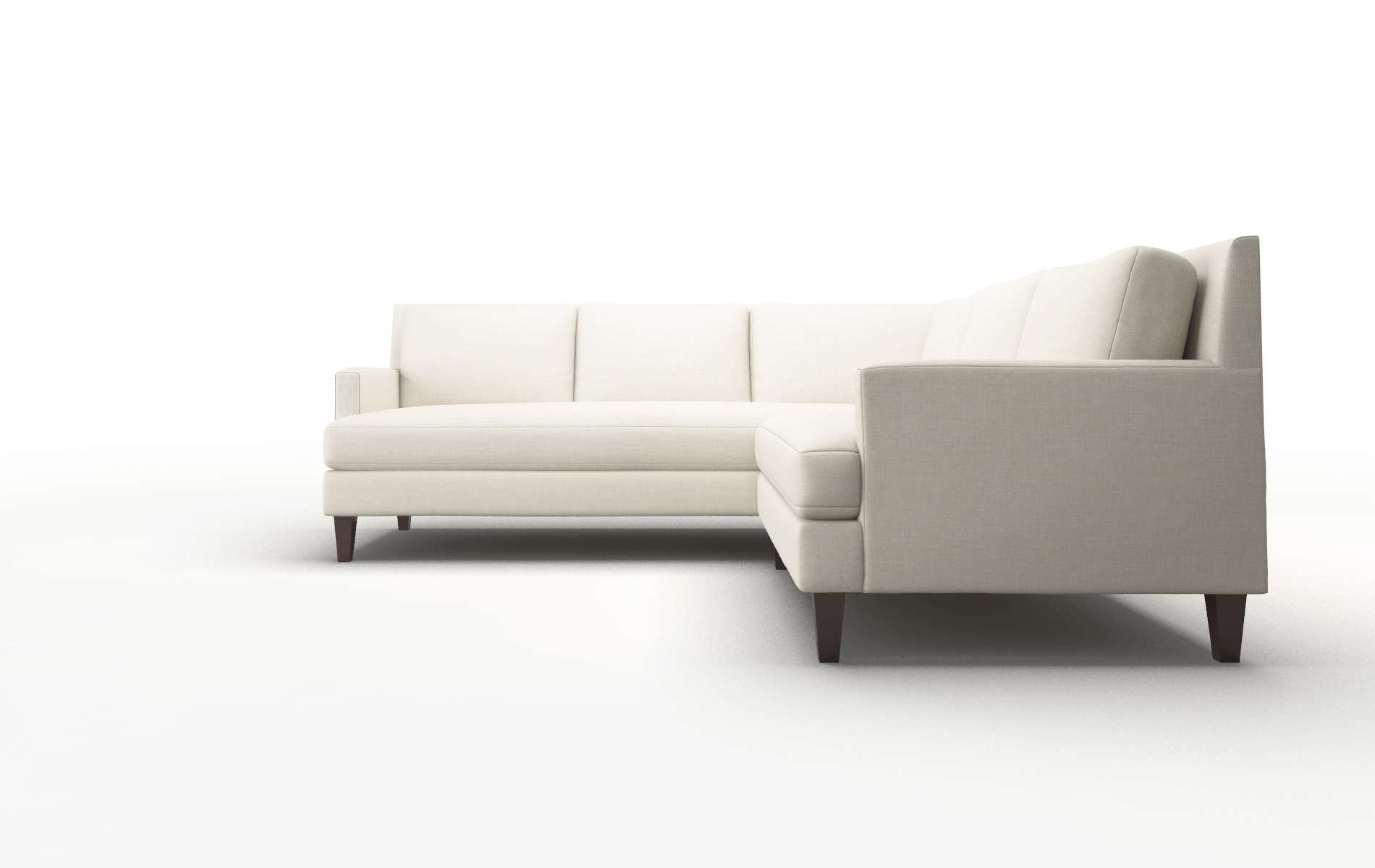 Marseille Keylargo Almond Sectional espresso legs 5