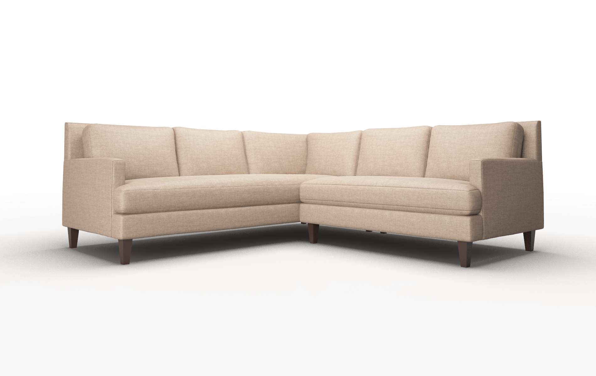 Marseille Keylargo Mink Sectional espresso legs 1