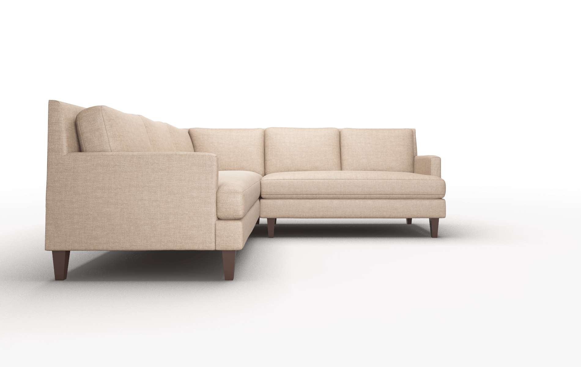 Marseille Keylargo Mink Sectional espresso legs 2