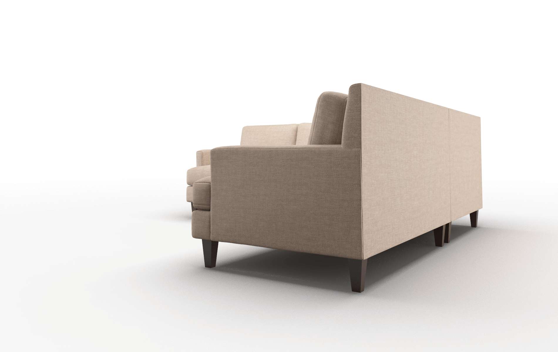 Marseille Keylargo Mink Sectional espresso legs 4