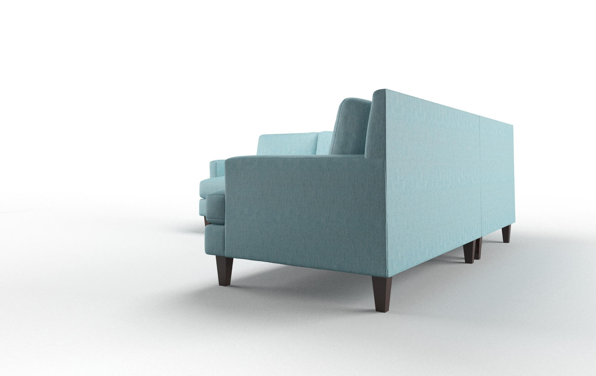 Marseille Lana Peacock Sectional espresso legs 4