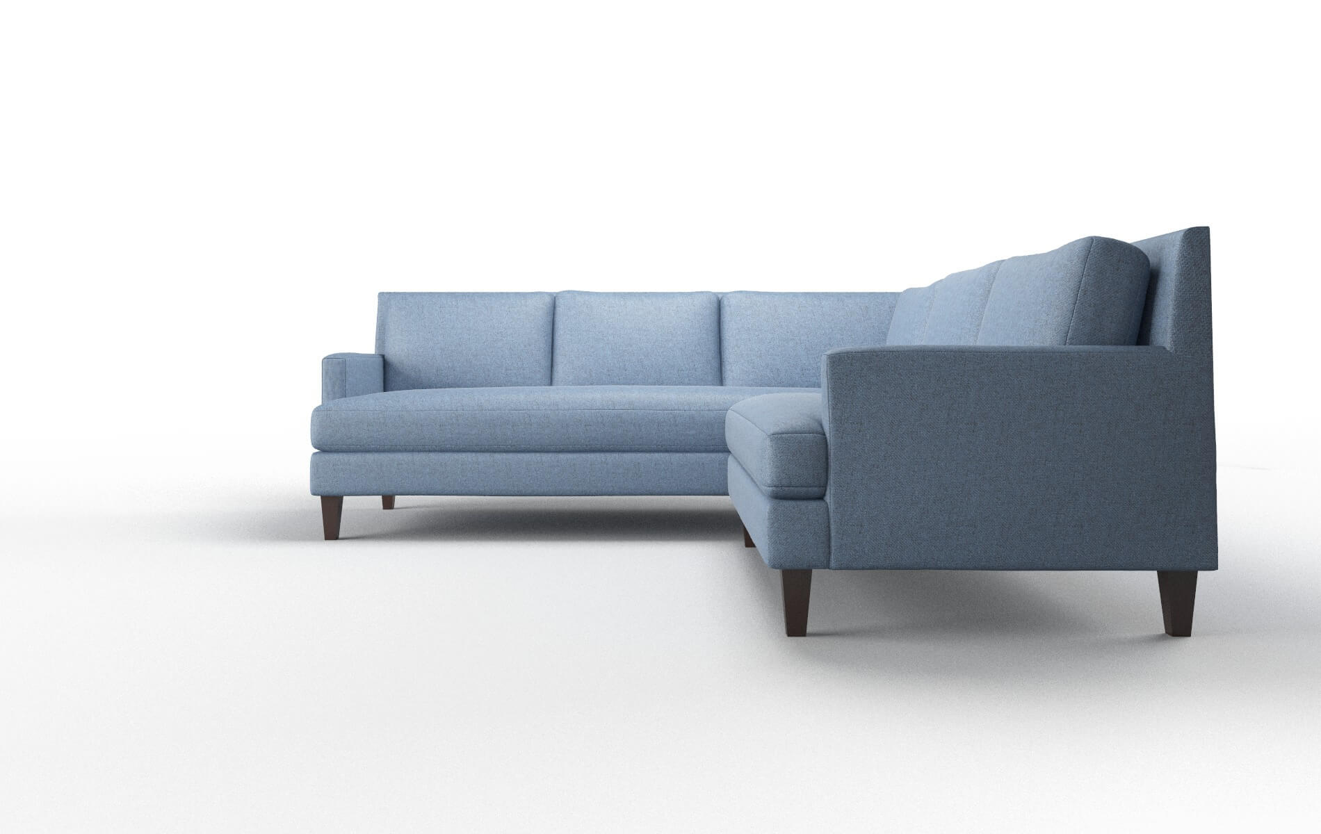 Marseille Leslie Indigo Sectional espresso legs 5