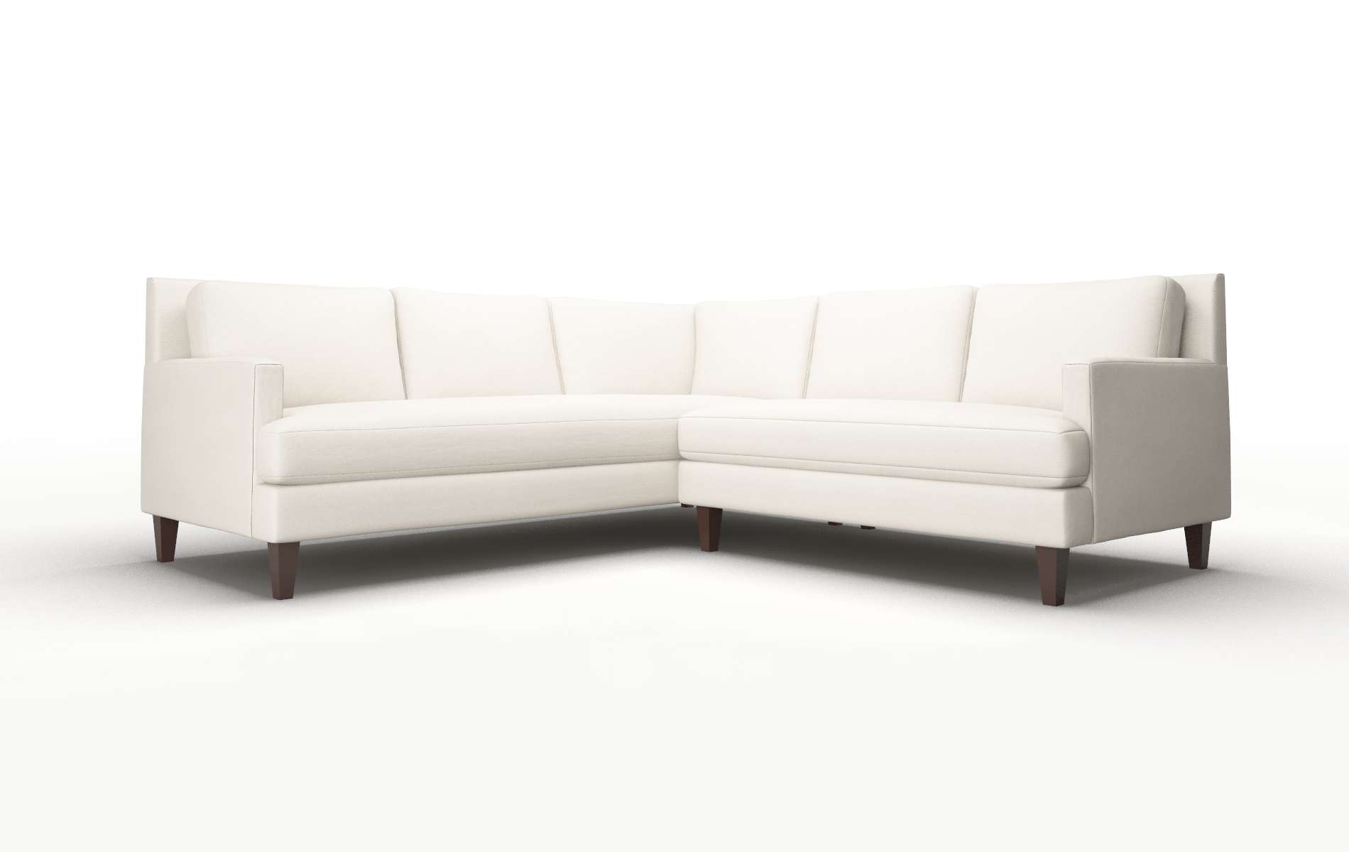 Marseille Malibu Linen Sectional espresso legs