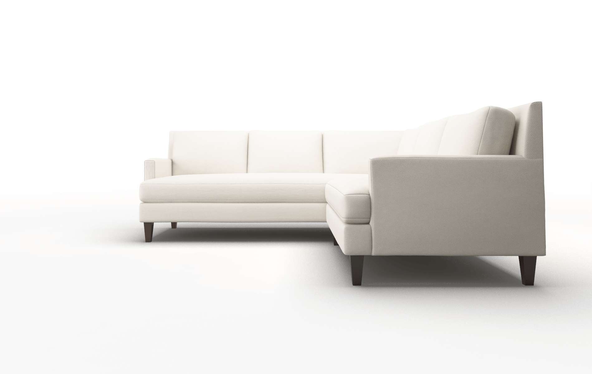 Marseille Malibu Linen Sectional espresso legs 5