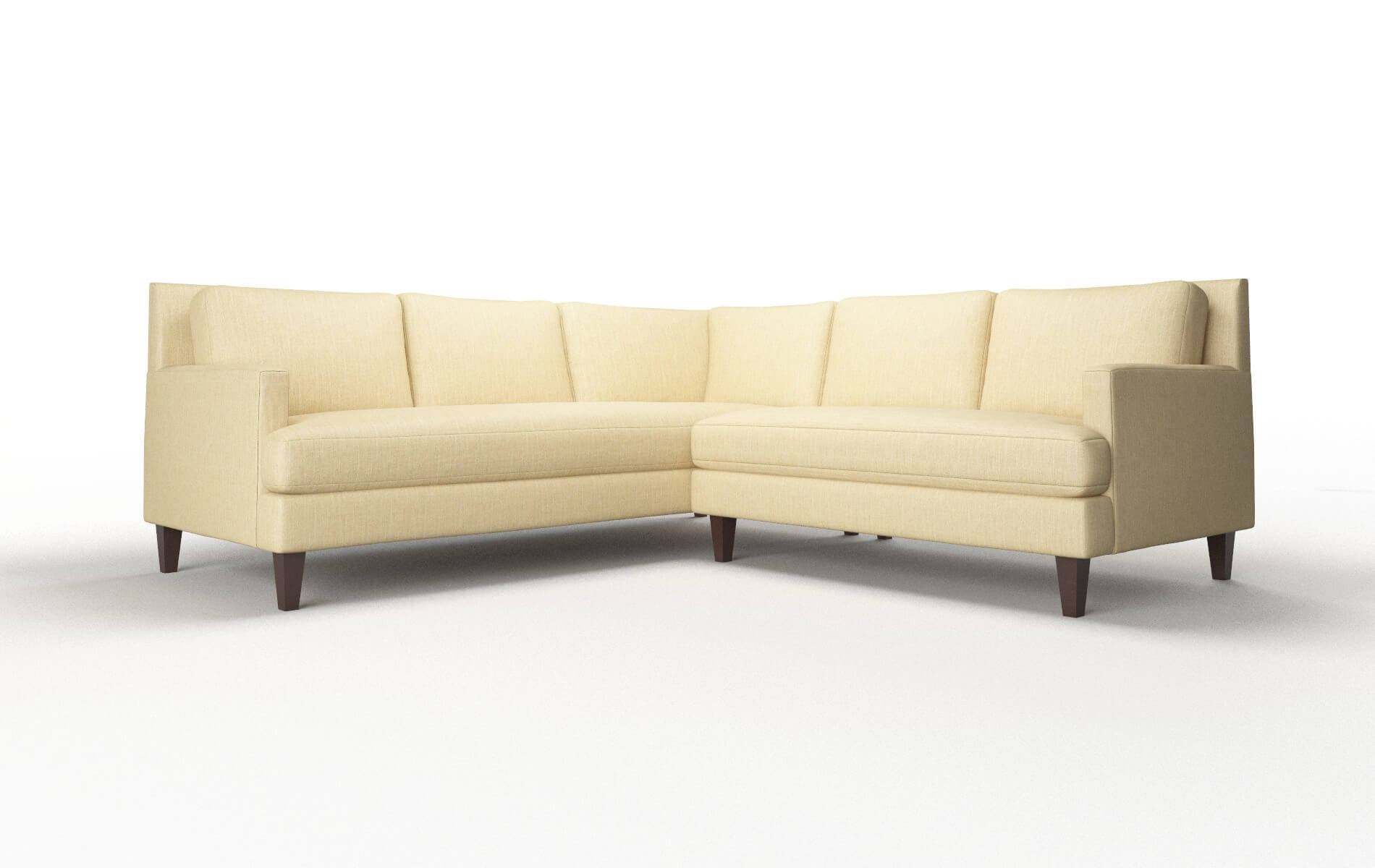 Marseille Malibu Maize Sectional espresso legs 1