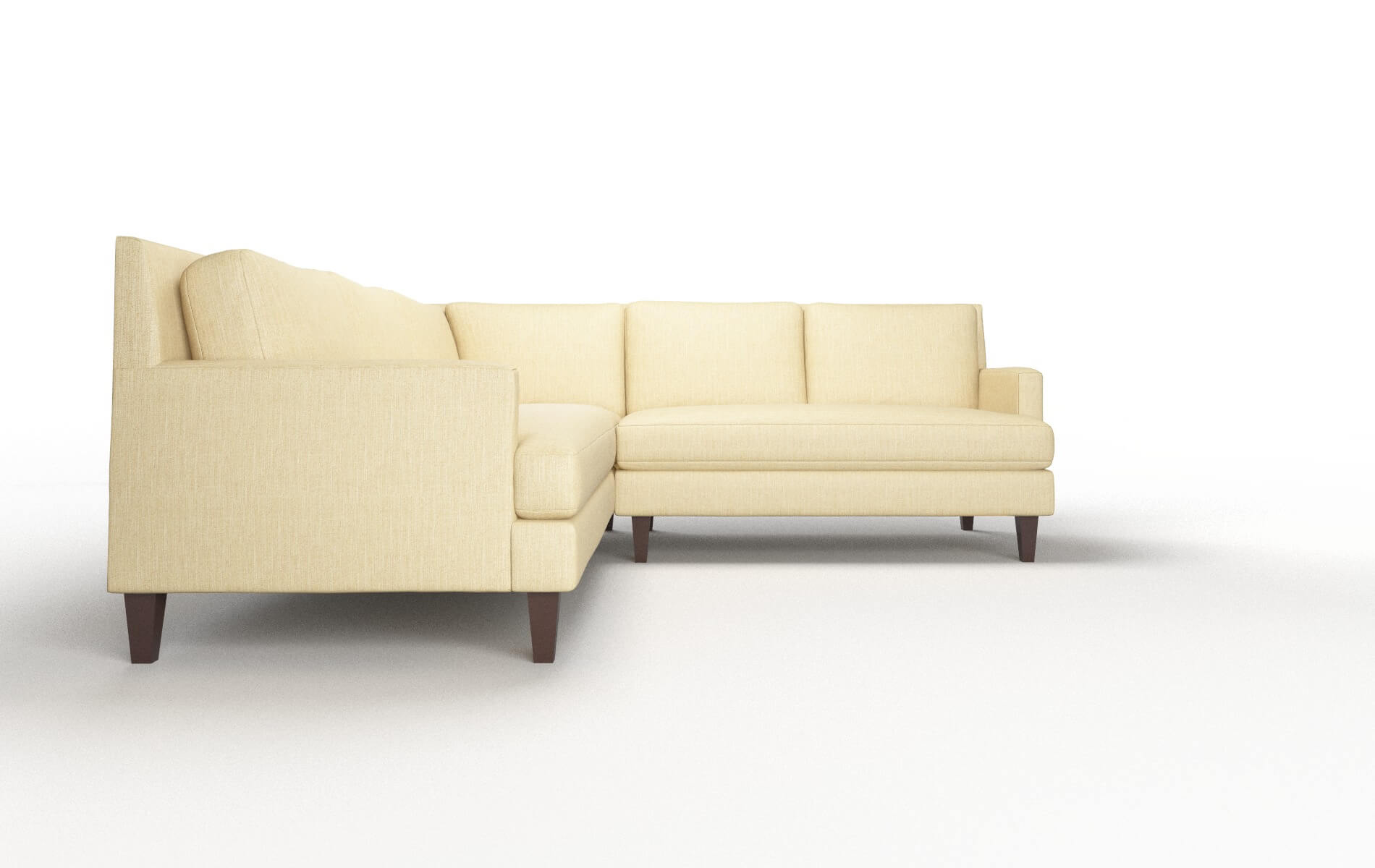 Marseille Malibu Maize Sectional espresso legs 2