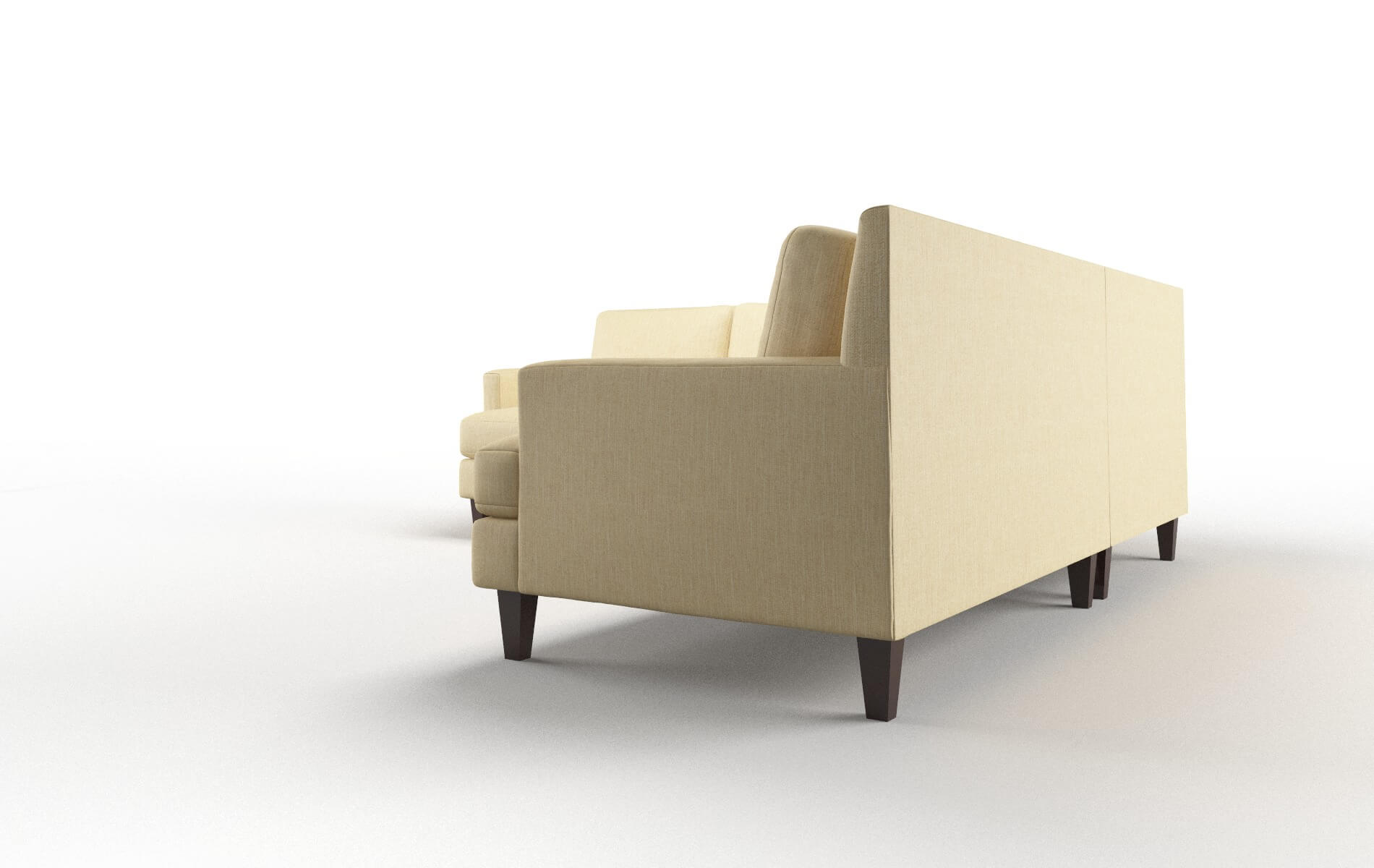 Marseille Malibu Maize Sectional espresso legs 4