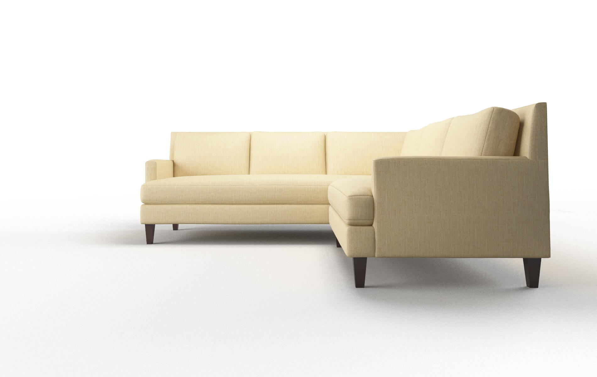 Marseille Malibu Maize Sectional espresso legs 5