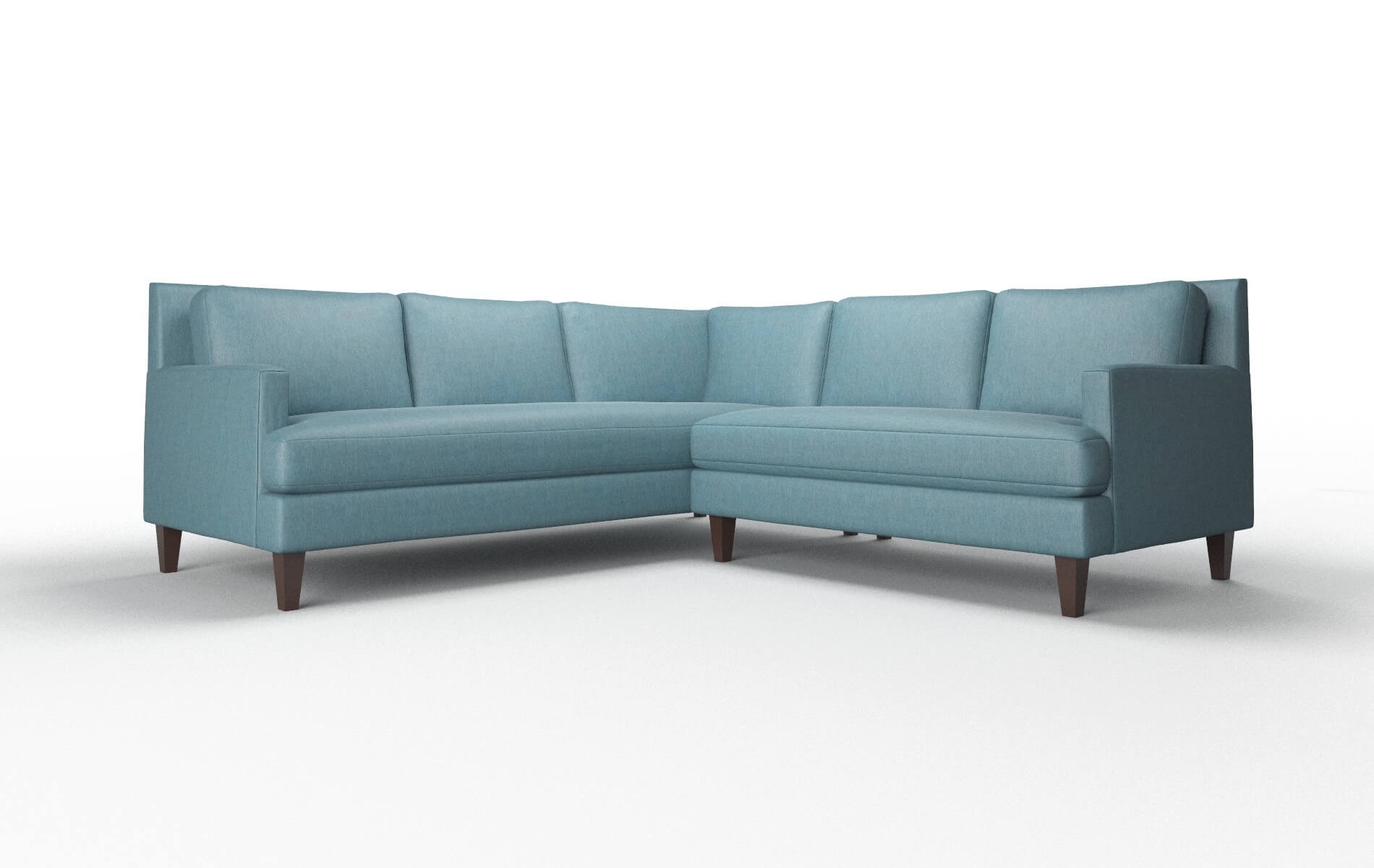 Marseille Merit peacock Sectional Espresso Legs  1