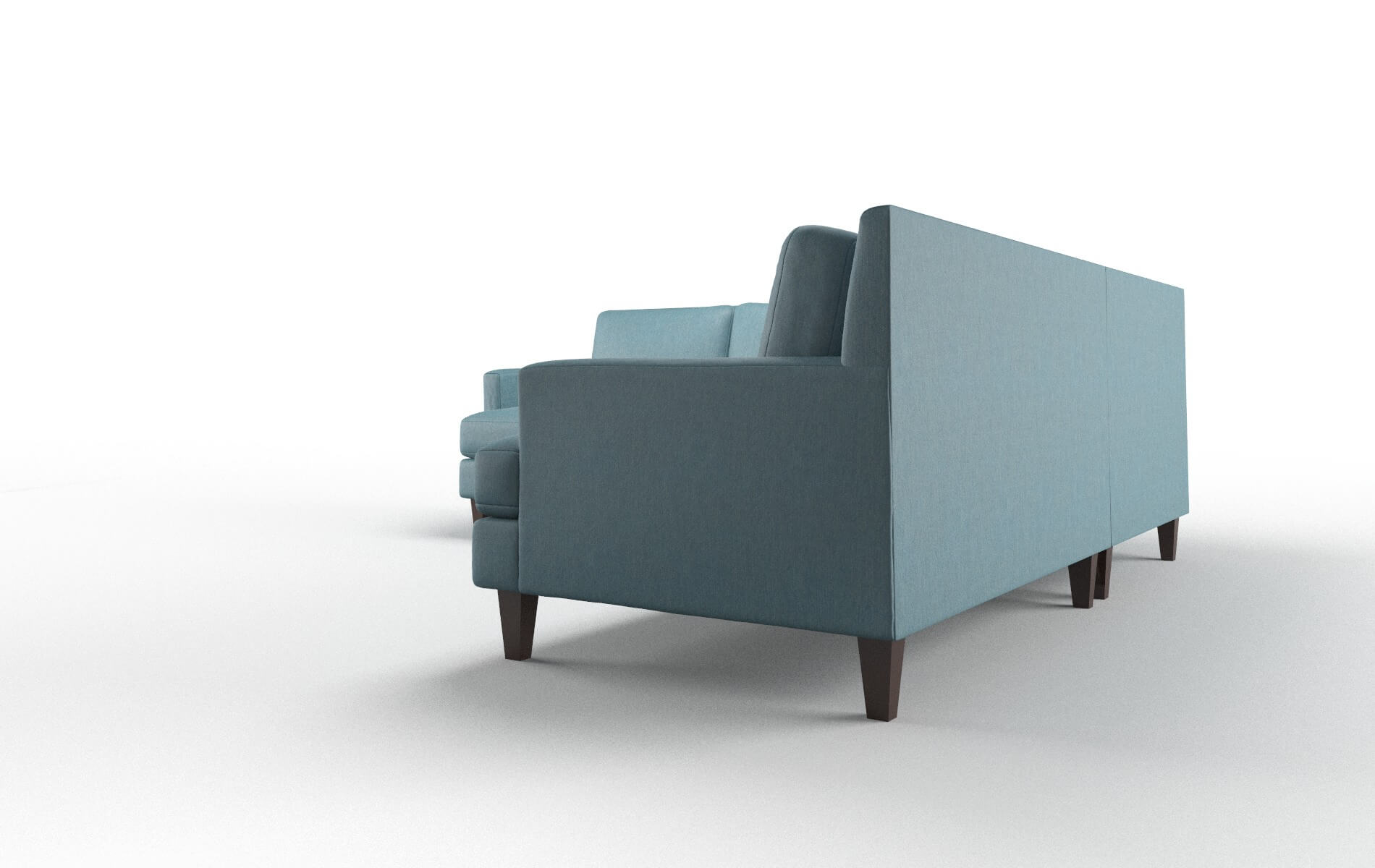Marseille Merit Peacock Sectional espresso legs 4