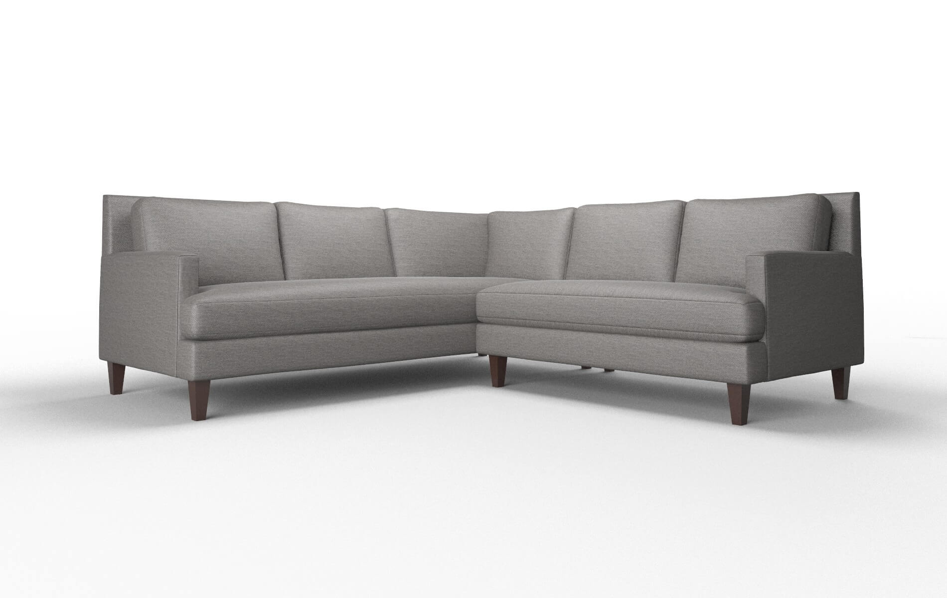 Marseille Oscar Charcoal Sectional espresso legs 1