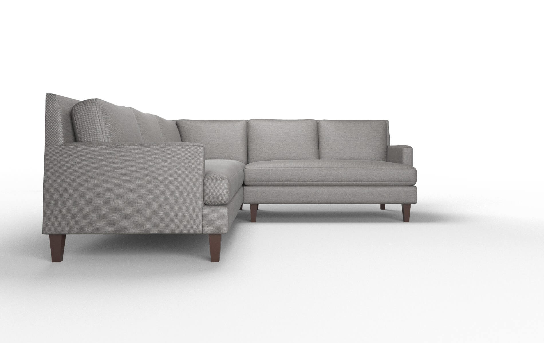 Marseille Oscar Charcoal Sectional espresso legs 2