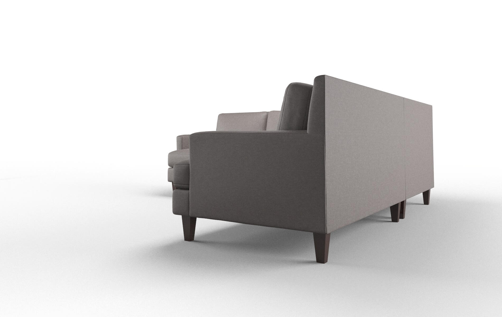 Marseille Oscar Chocolate Sectional espresso legs 4