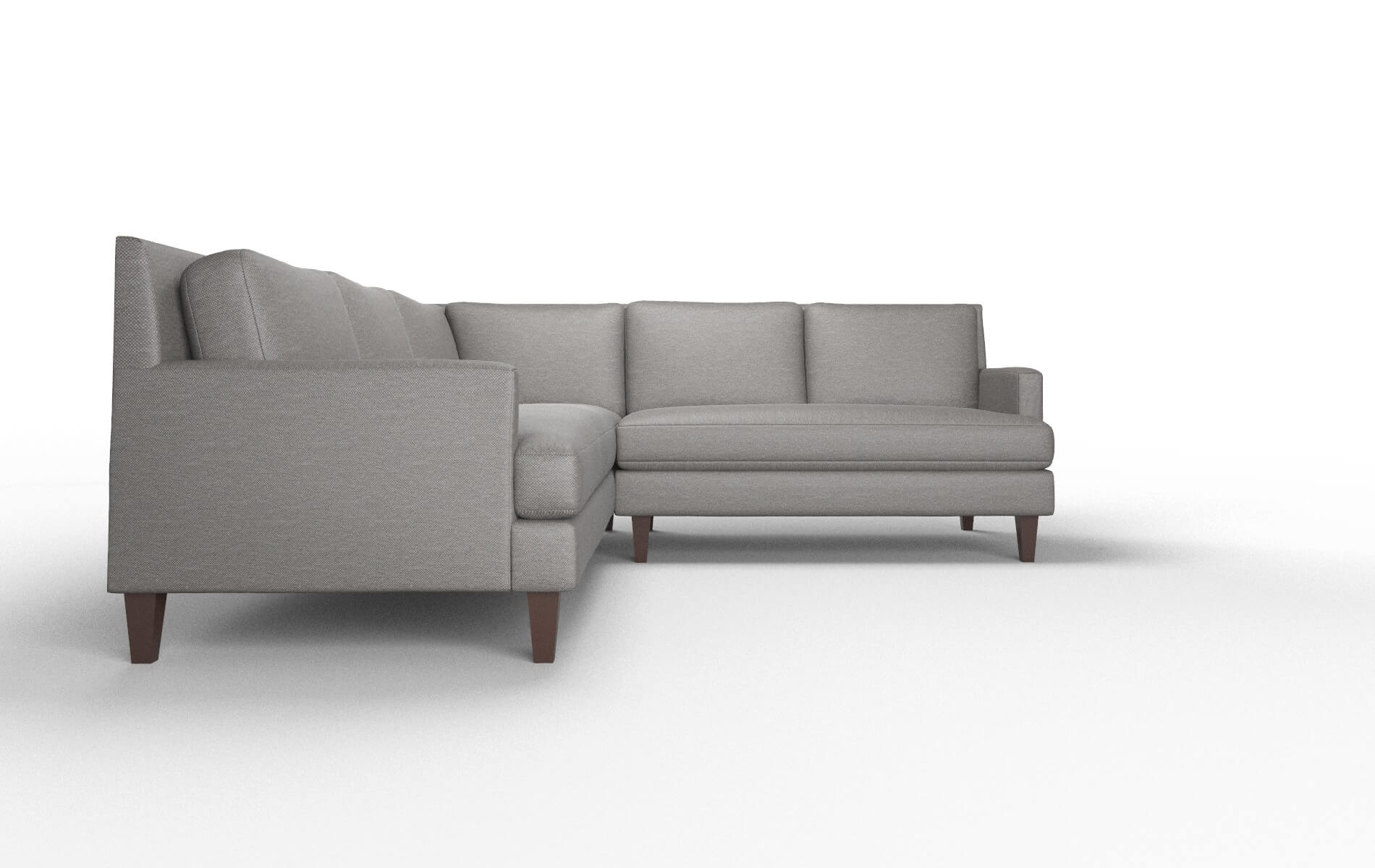 Marseille Oscar Grey Sectional espresso legs 2