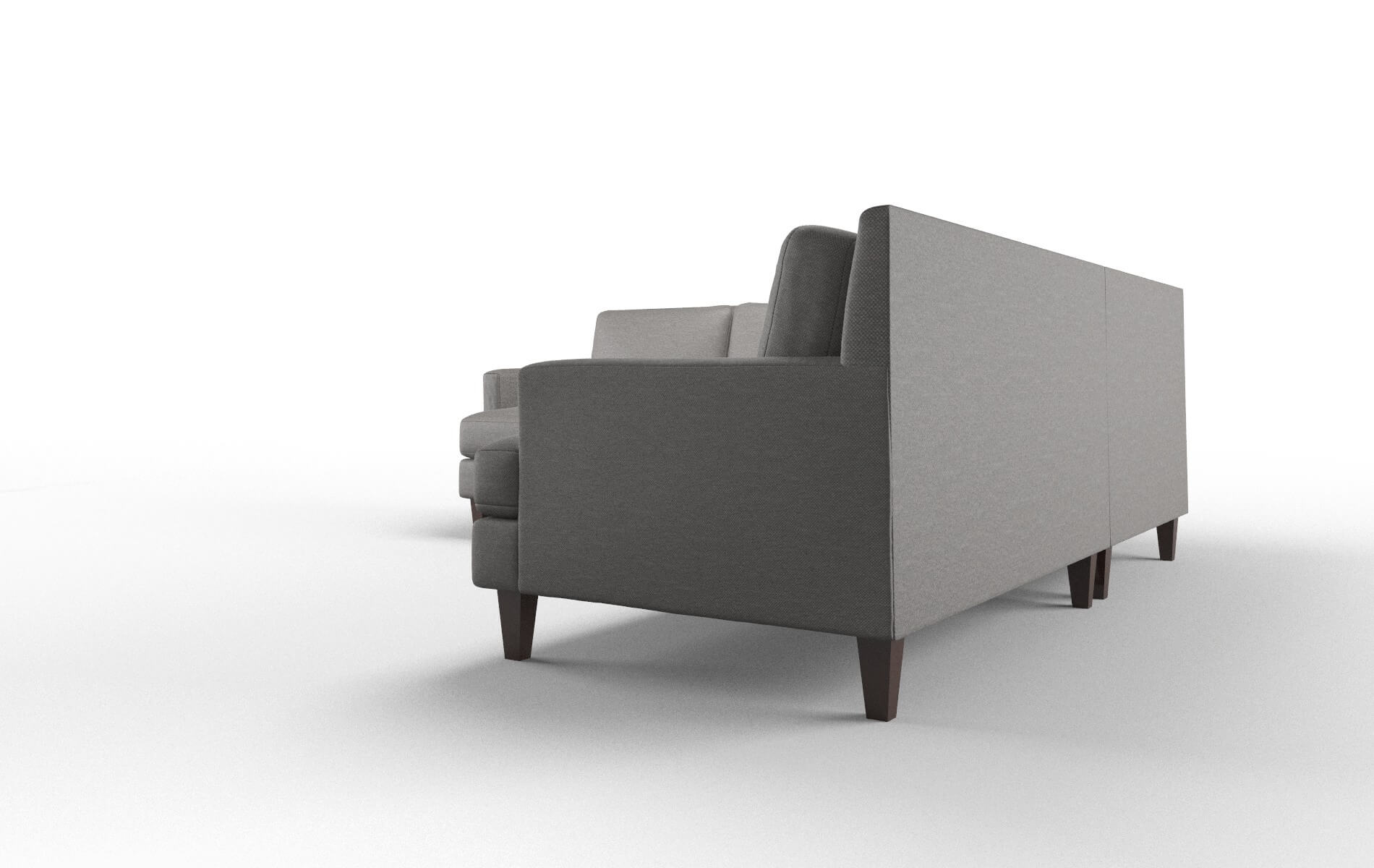 Marseille Oscar Grey Sectional espresso legs 4