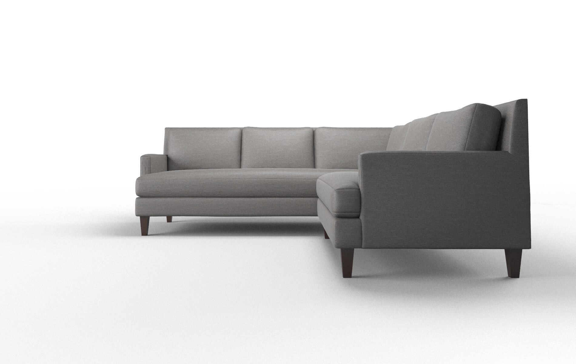 Marseille Oscar Grey Sectional espresso legs 5