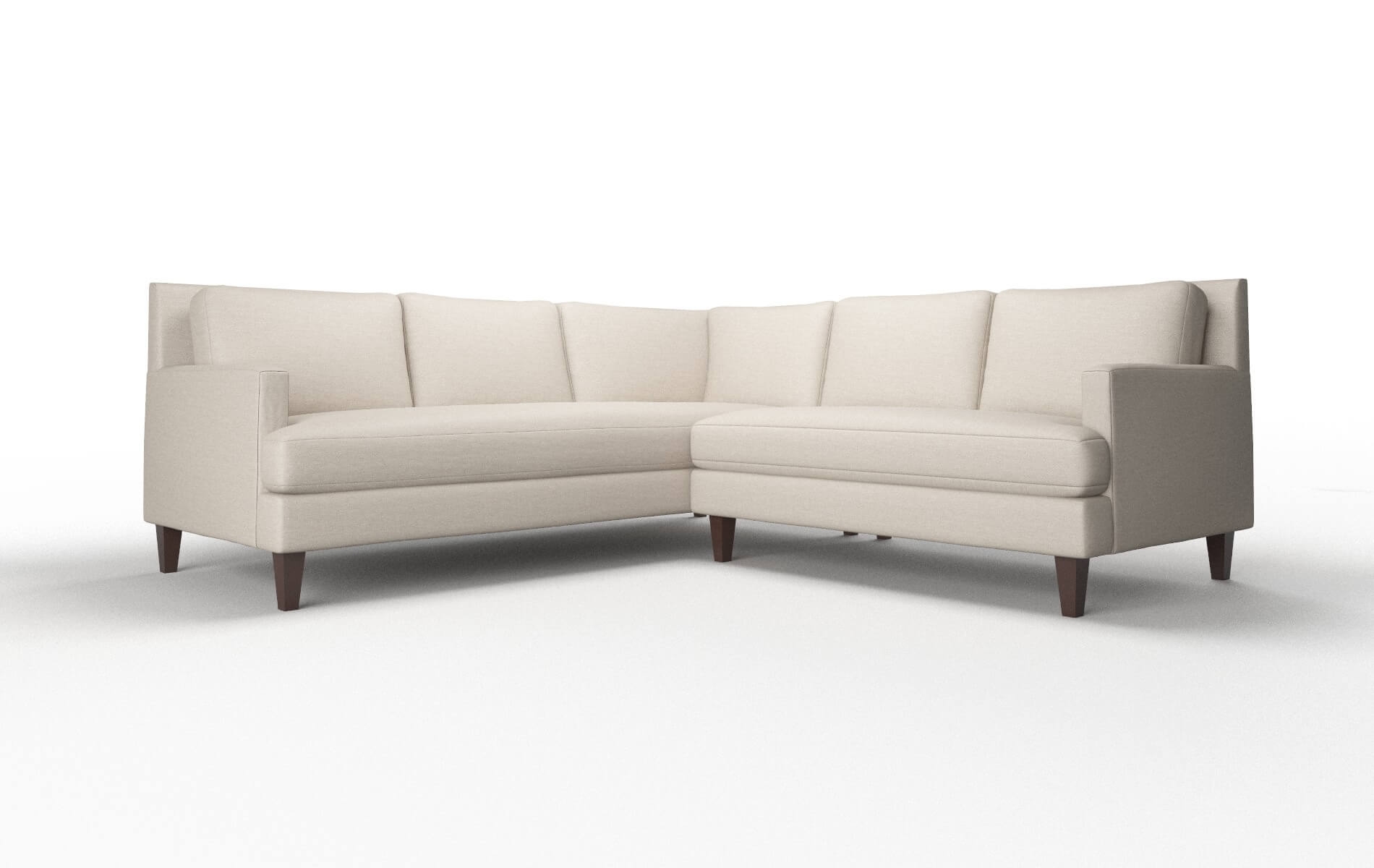 Marseille Oscar linen Sectional Espresso Legs  1