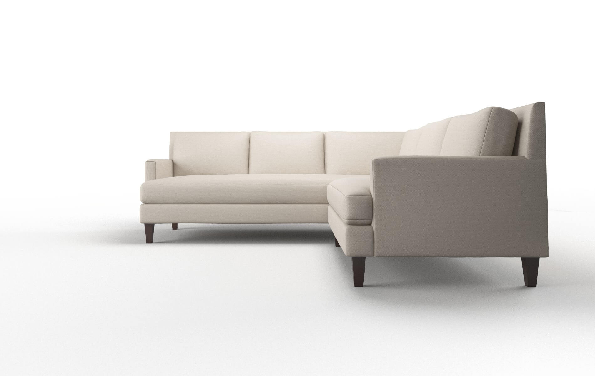 Marseille Oscar Linen Sectional espresso legs 5