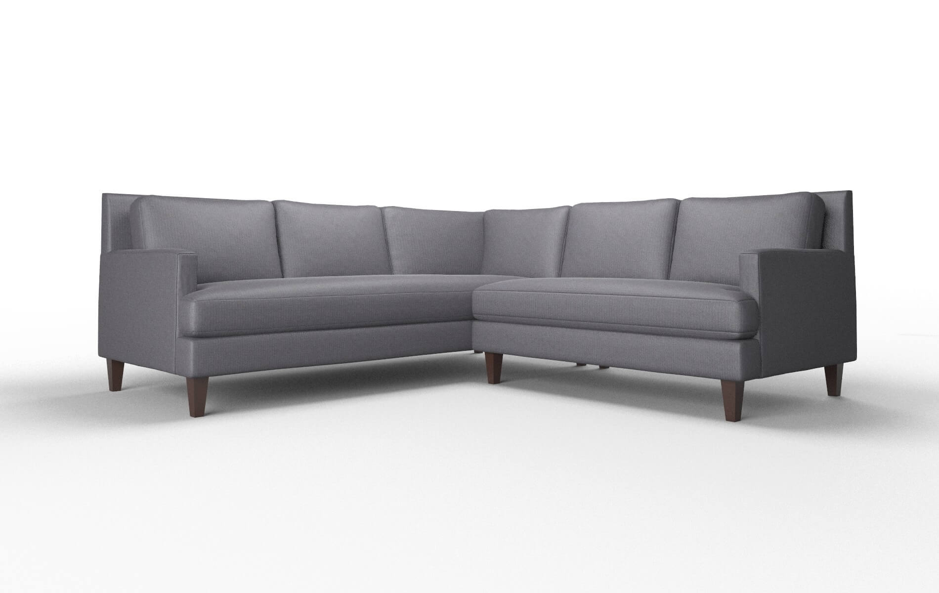 Marseille Parker Charcoal Sectional espresso legs 1