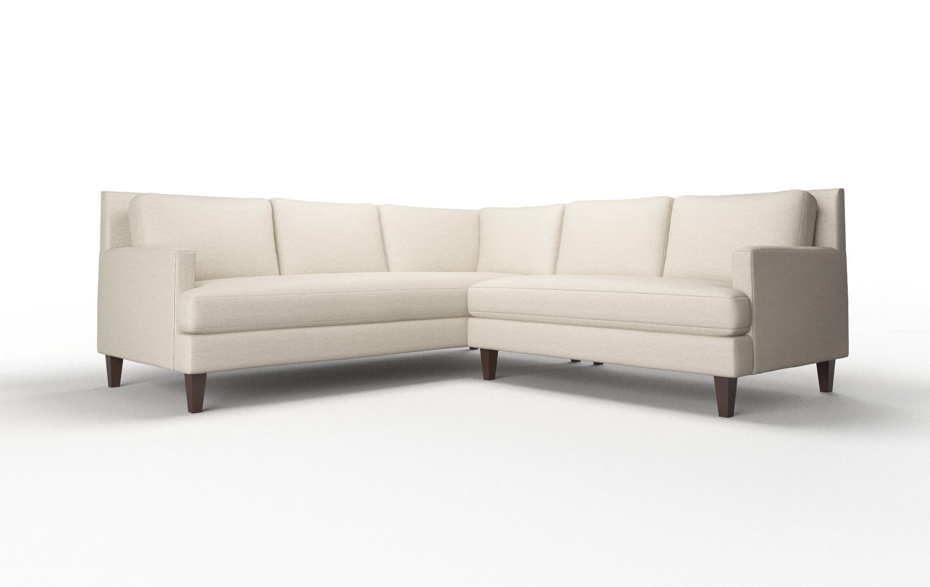 Marseille Parker linen Sectional Espresso Legs  1