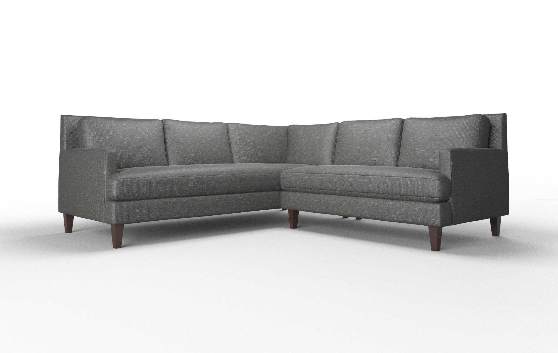 Marseille Phoenix Charcoal Sectional espresso legs 1