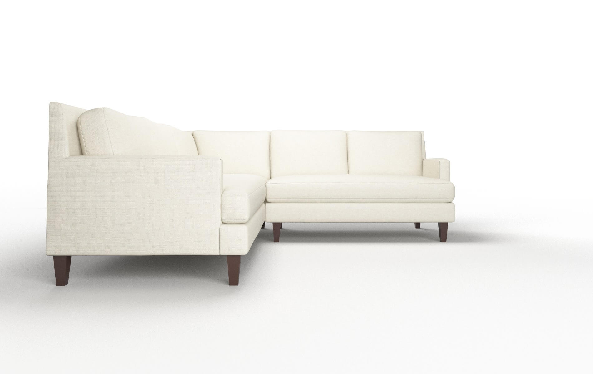 Marseille Phoenix Ivory Sectional espresso legs 2