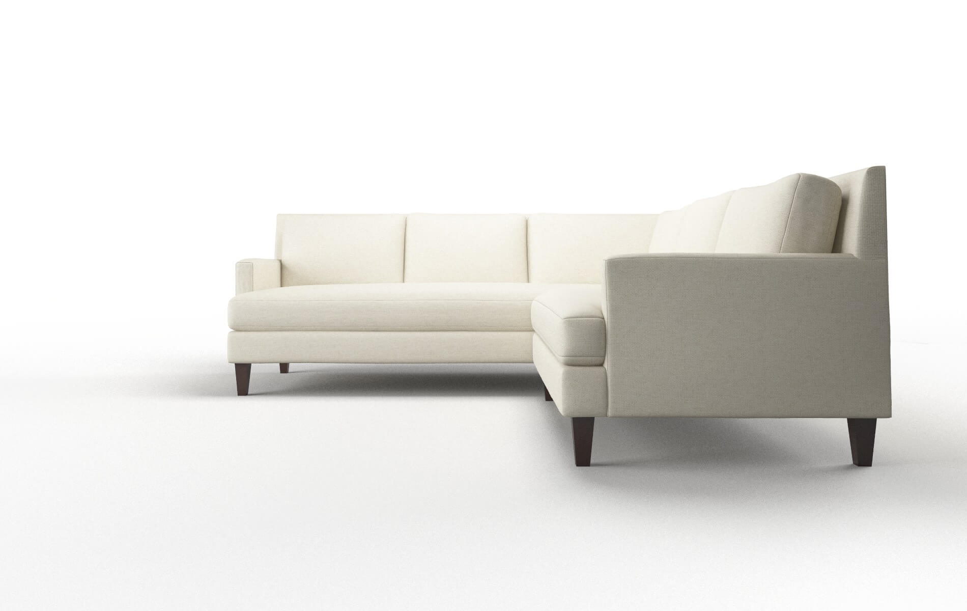 Marseille Phoenix Ivory Sectional espresso legs 5
