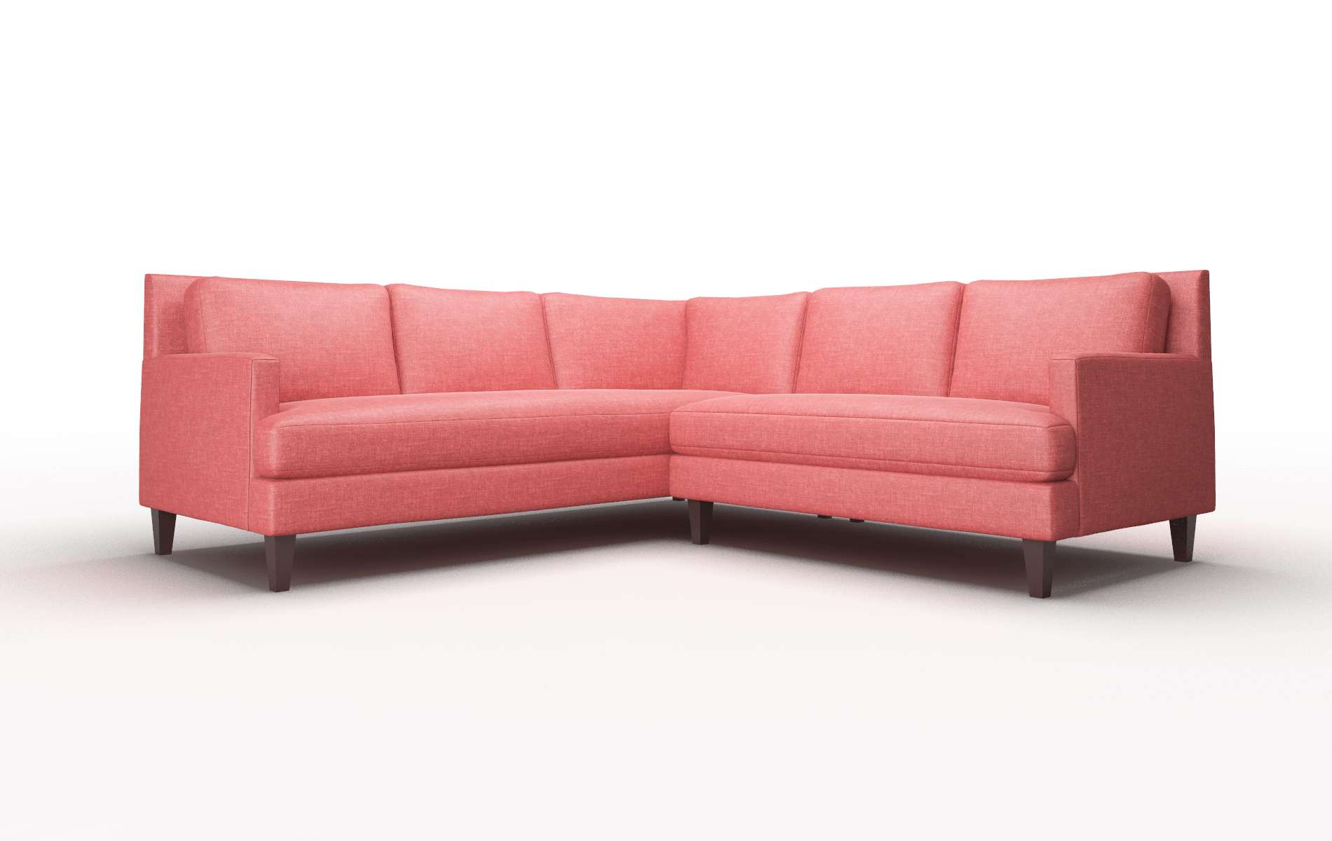 Marseille Portland Berry Sectional espresso legs 1